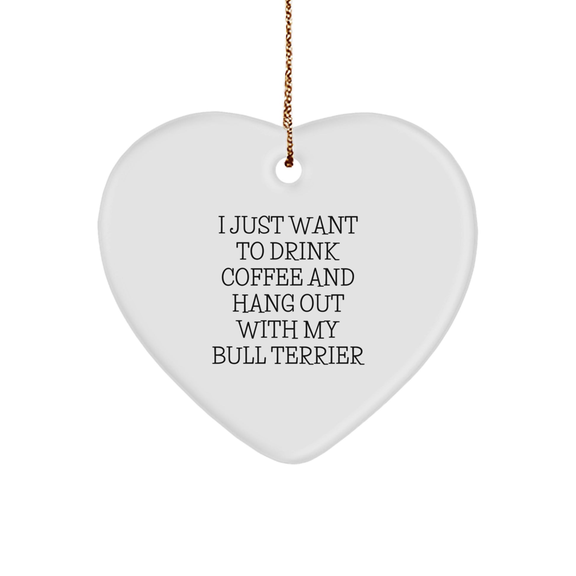 Funny Bull Terrier Dog Heart Ornament Gifts from Family and Friends for Christmas - Image 1
