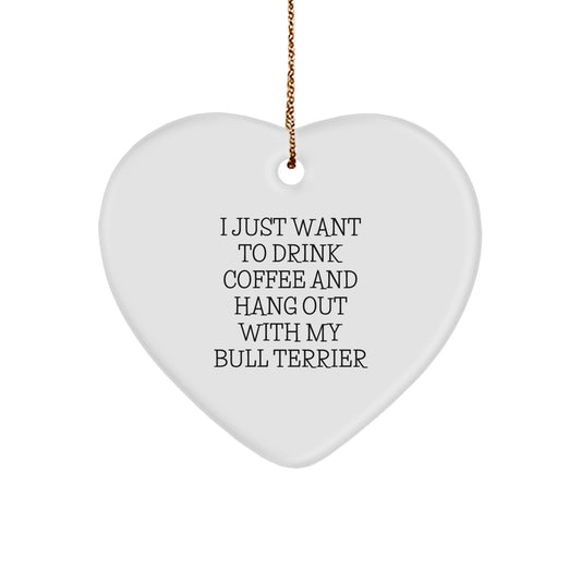 Funny Bull Terrier Dog Heart Ornament Gifts from Family and Friends for Christmas - Image 1