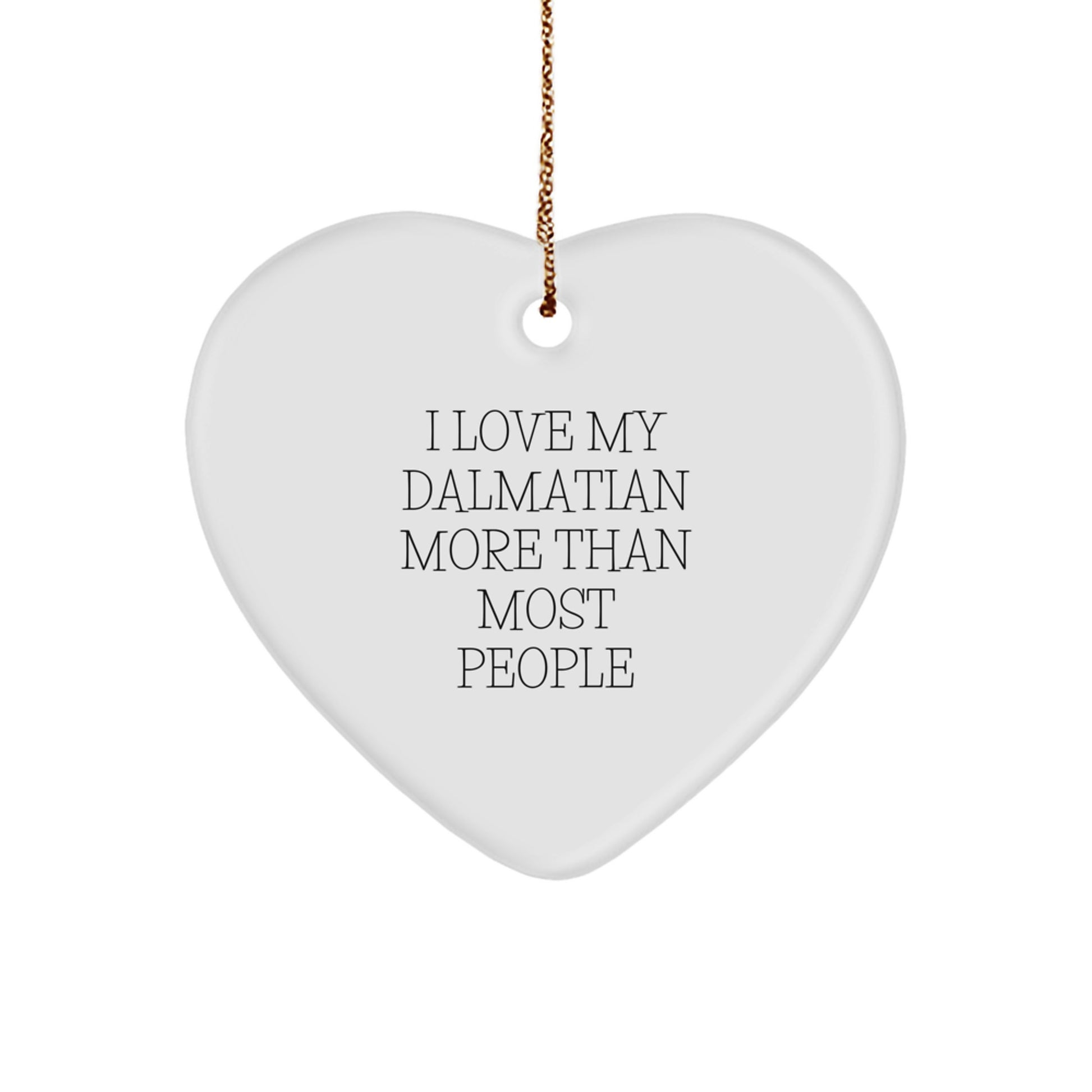 I Love My Dalmatian Funny Christmas Unique Gifts from Family Members to Dalmatian Dog Lovers with Heart Ornament - Image 1