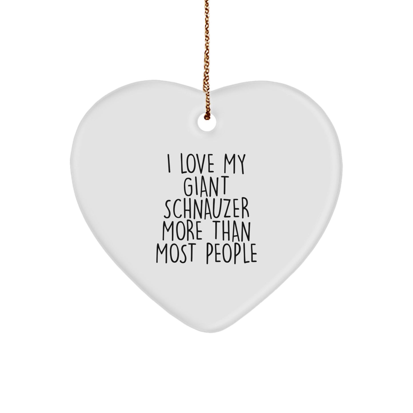 Giant Schnauzer Dog Heart Ornament, Funny Gift for Giant Schnauzer Dog Lover, Christmas Unique Gifts from Men, Women, Friends, Family - Image 1