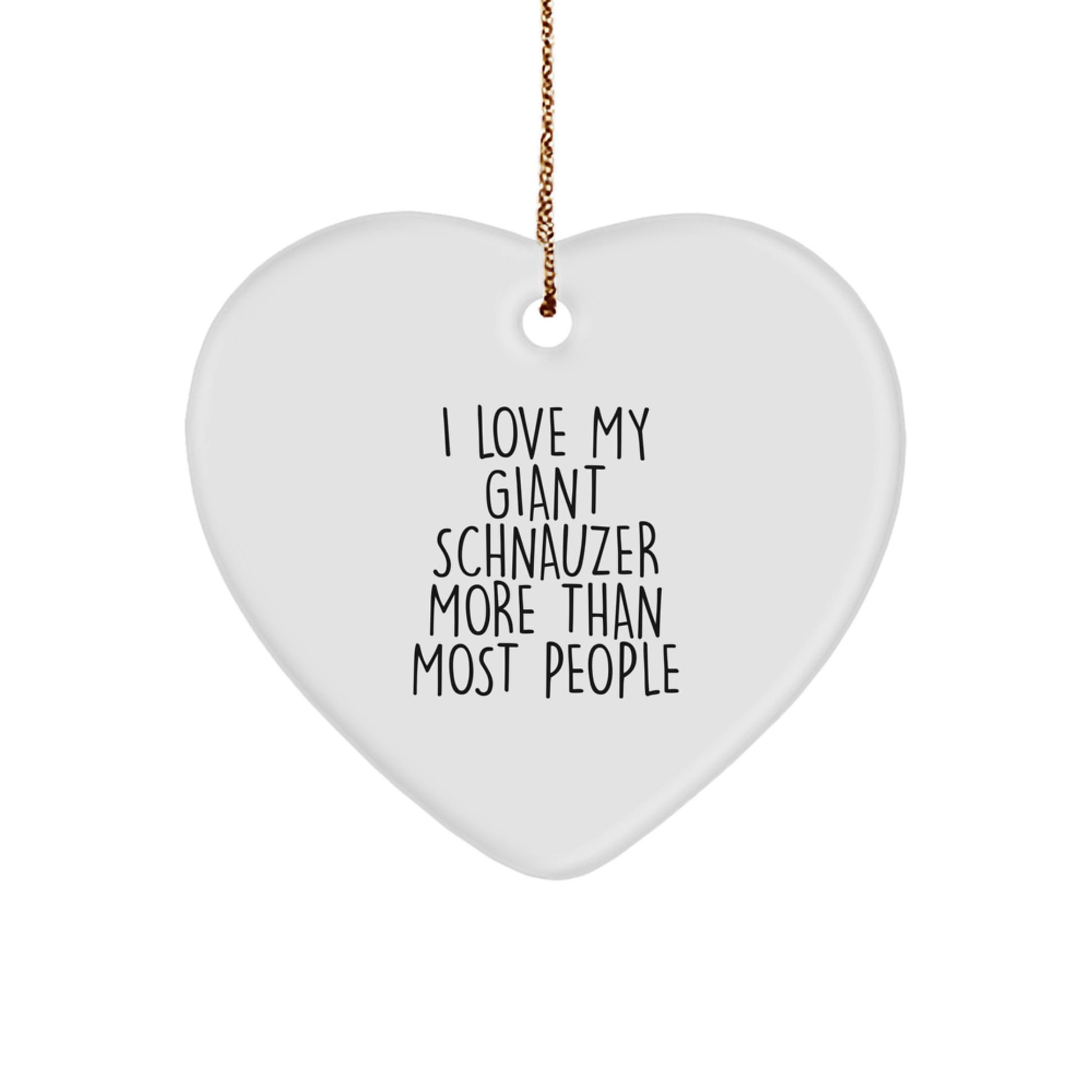 Giant Schnauzer Dog Heart Ornament, Funny Gift for Giant Schnauzer Dog Lover, Christmas Unique Gifts from Men, Women, Friends, Family - Image 1