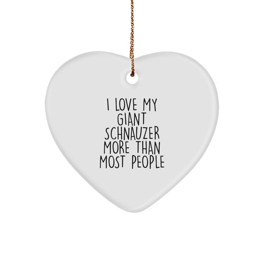 Giant Schnauzer Dog Heart Ornament, Funny Gift for Giant Schnauzer Dog Lover, Christmas Unique Gifts from Men, Women, Friends, Family - Image 1