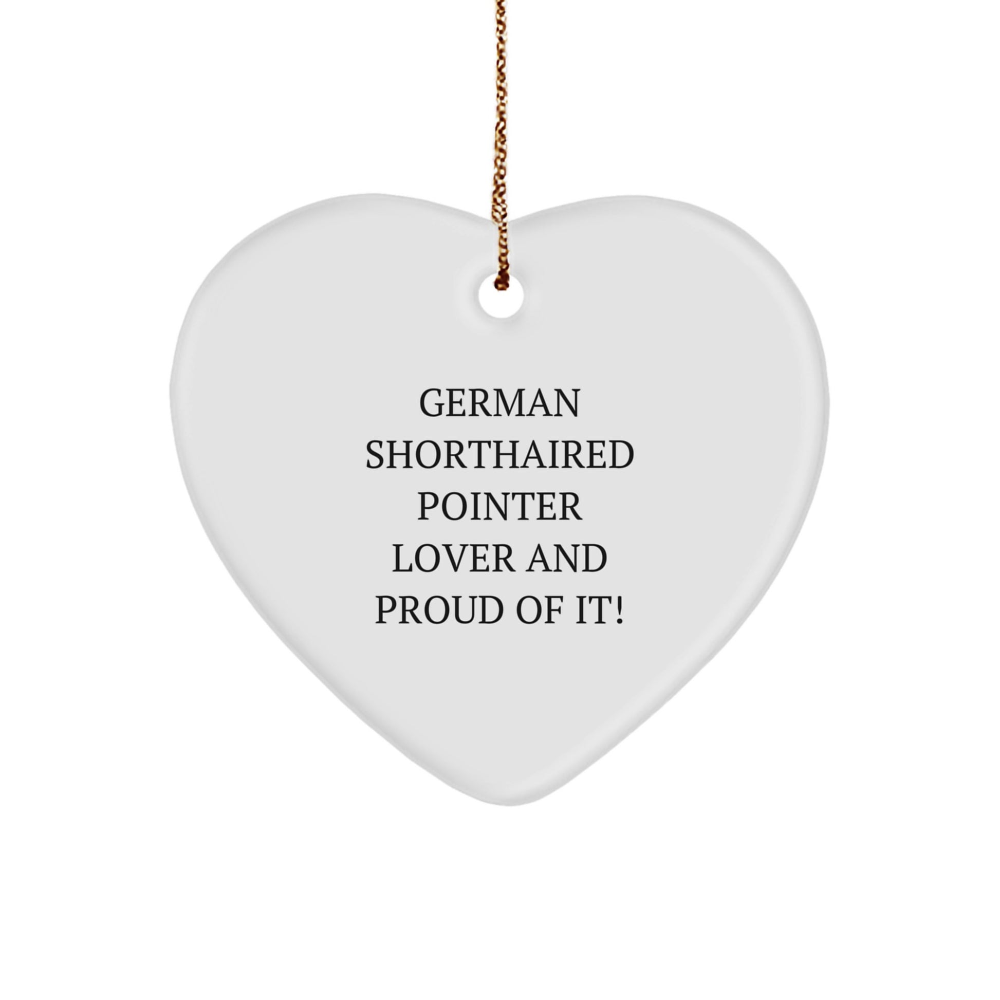 German Shorthaired Pointer Dog Lover Gifts from Men to Friends for Christmas Unique Heart Ornament - Image 1