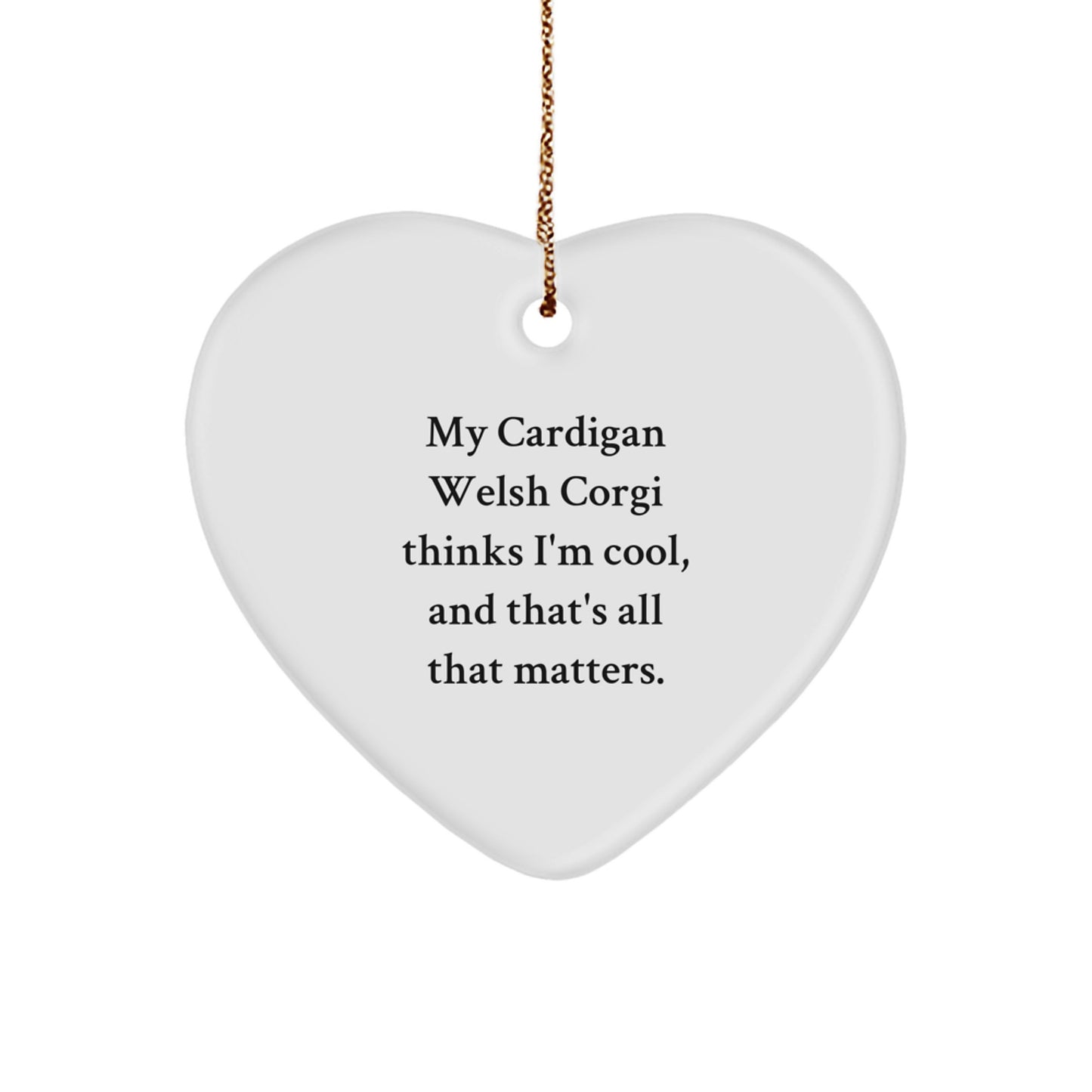 Funny Cardigan Welsh Corgi Dog Lover Gifts for Men - Christmas Unique Heart Ornament Gifts from Friends Family - Image 1