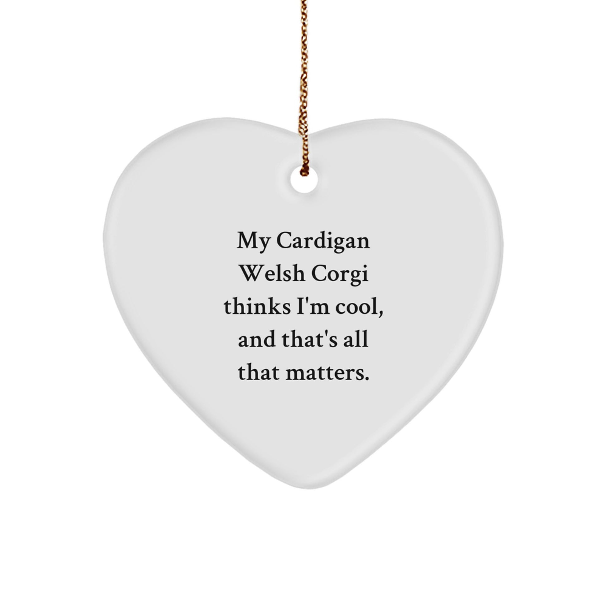 Funny Cardigan Welsh Corgi Dog Lover Gifts for Men - Christmas Unique Heart Ornament Gifts from Friends Family - Image 1