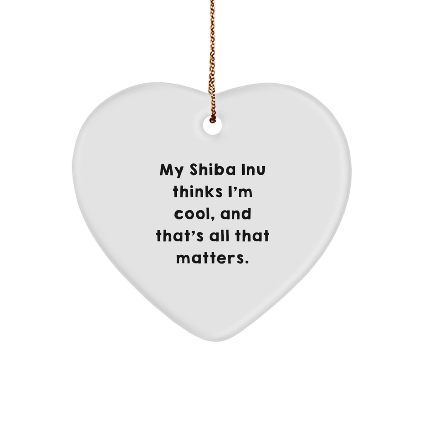 Funny Shiba Inu Dog Heart Ornament Gifts from Friends for Christmas Unique - Image 1