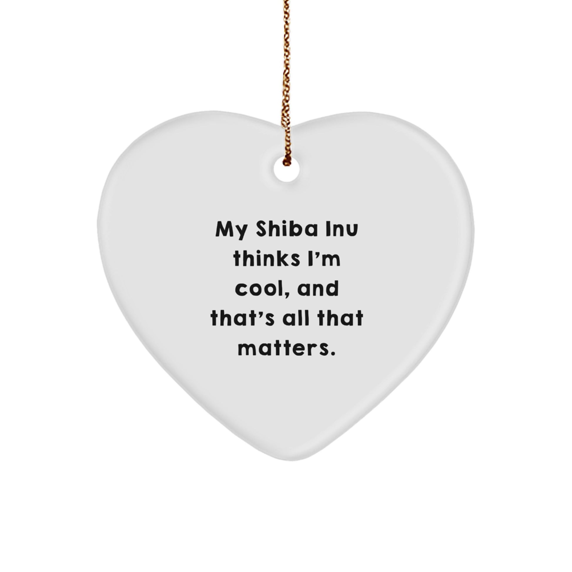 Funny Shiba Inu Dog Heart Ornament Gifts from Friends for Christmas Unique - Image 1