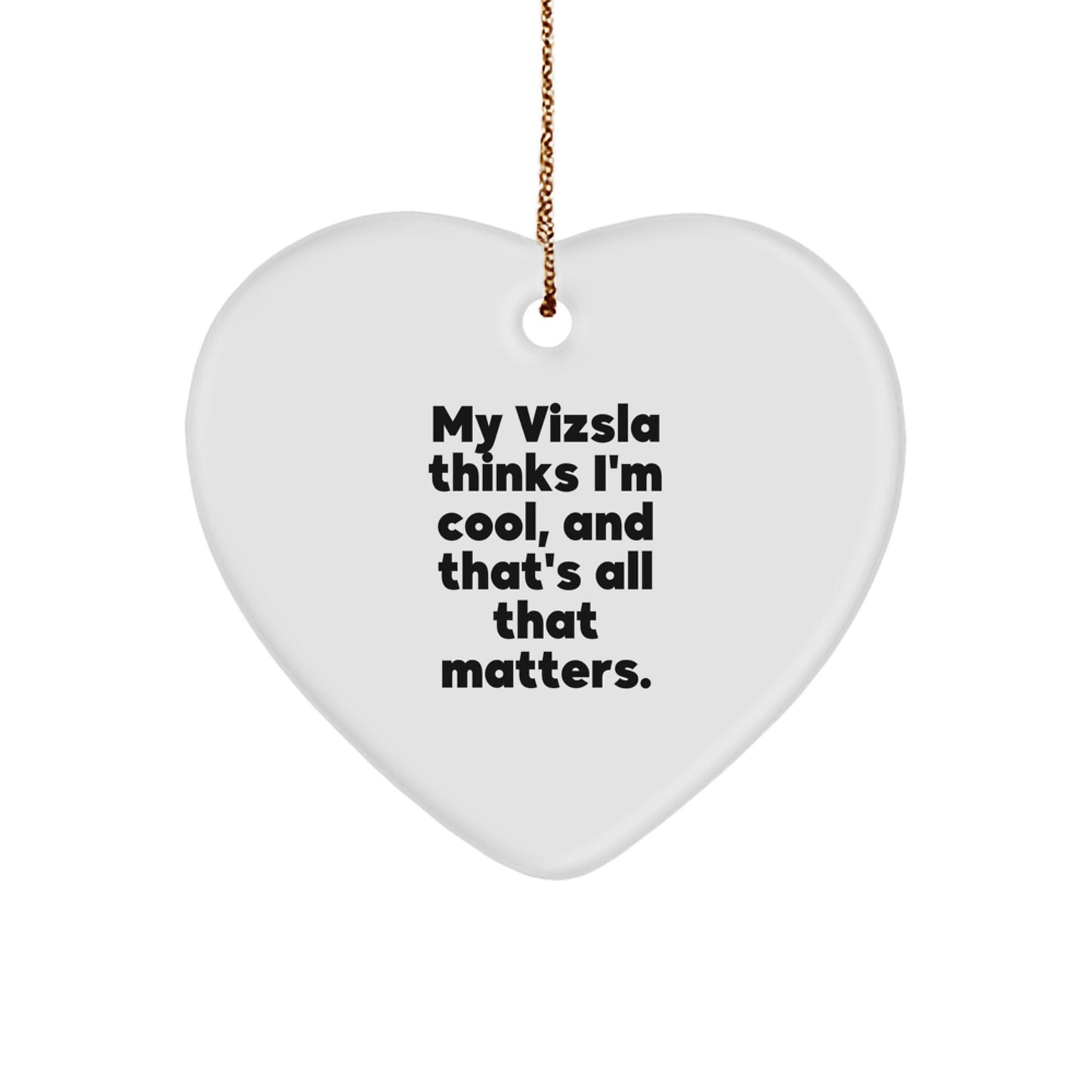 Funny Vizsla Dog Love Gifts for Men from Family, Heart Ornament for Christmas Unique Gifts - Image 1