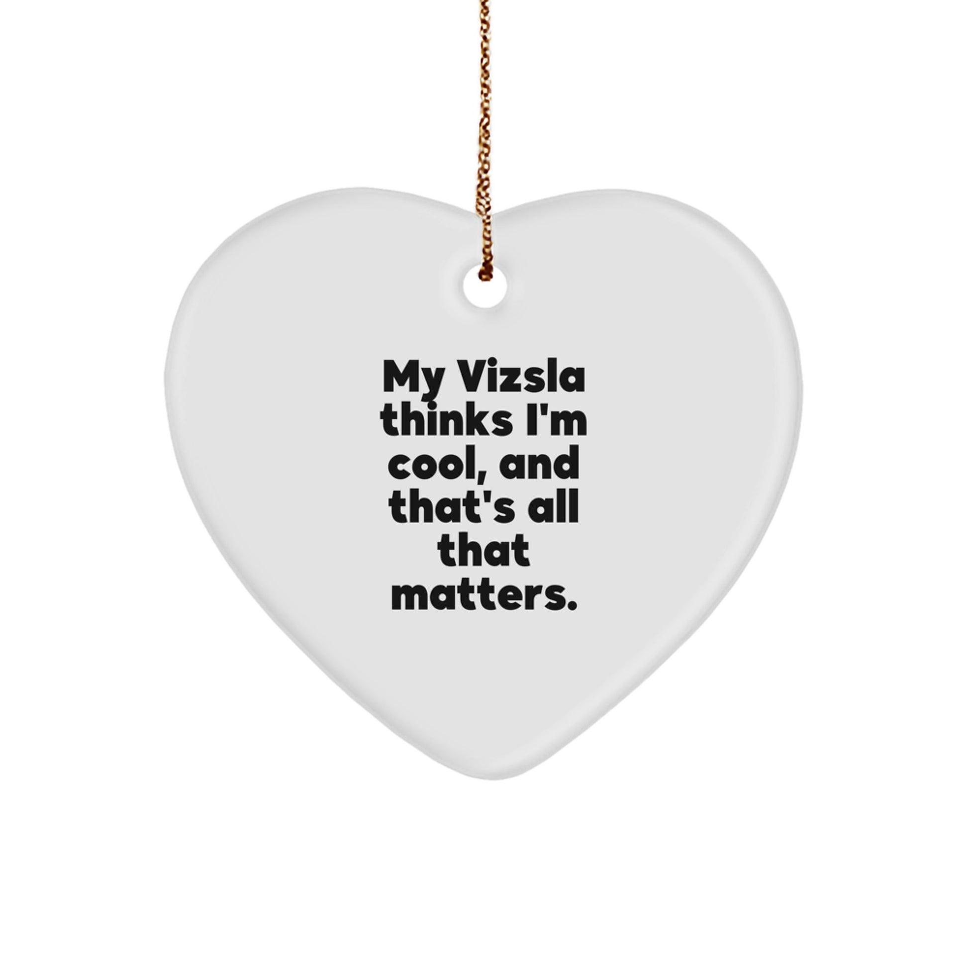 Funny Vizsla Dog Love Gifts for Men from Family, Heart Ornament for Christmas Unique Gifts - Image 1