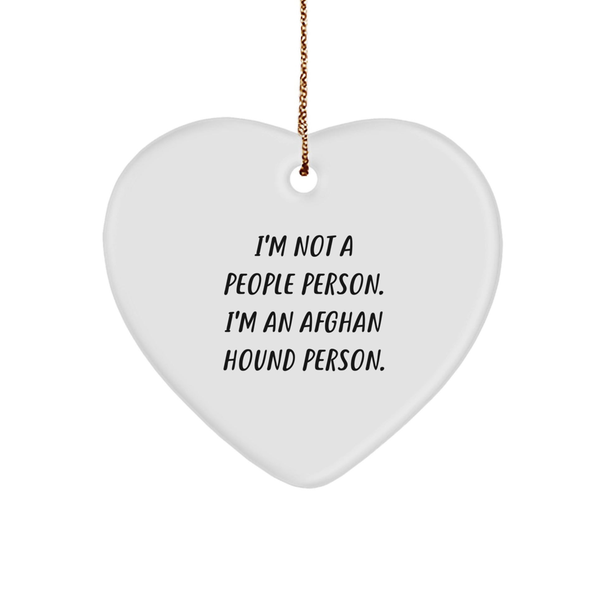 Funny Afghan Hound Dog Lover Gifts from Men, Women, or Friends - Heart Ornament for Christmas Unique Gifts - Image 1