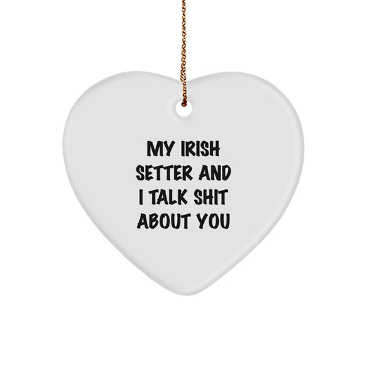 Funny Irish Setter Dog Gifts from Friends and Family for Christmas Unique Decorations - Image 1