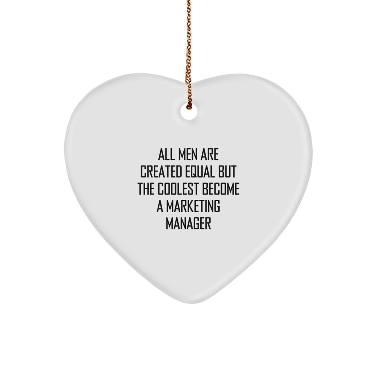 Funny Marketing Manager Heart Ornament Gifts from Men for Christmas Unique - Image 1