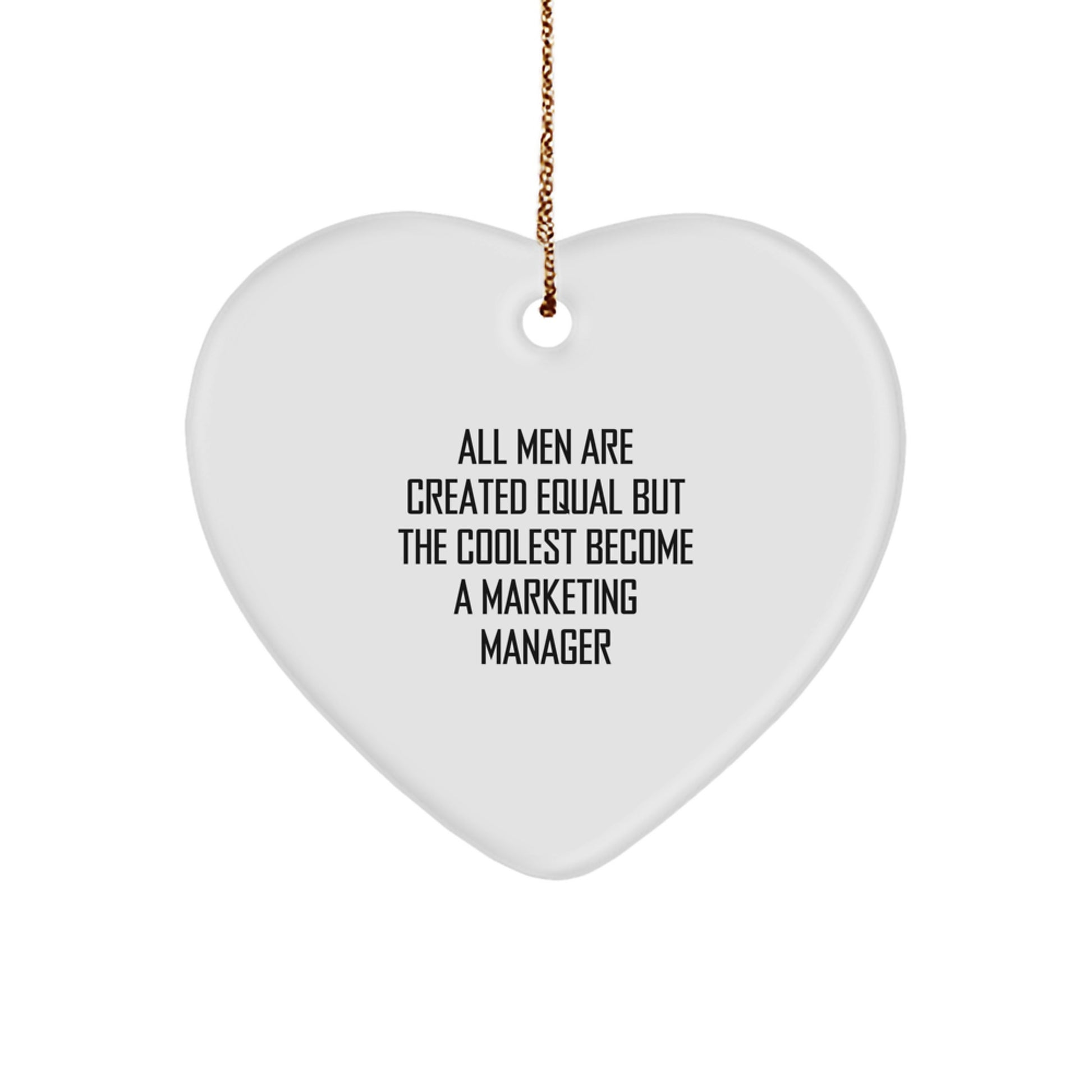 Funny Marketing Manager Heart Ornament Gifts from Men for Christmas Unique - Image 1