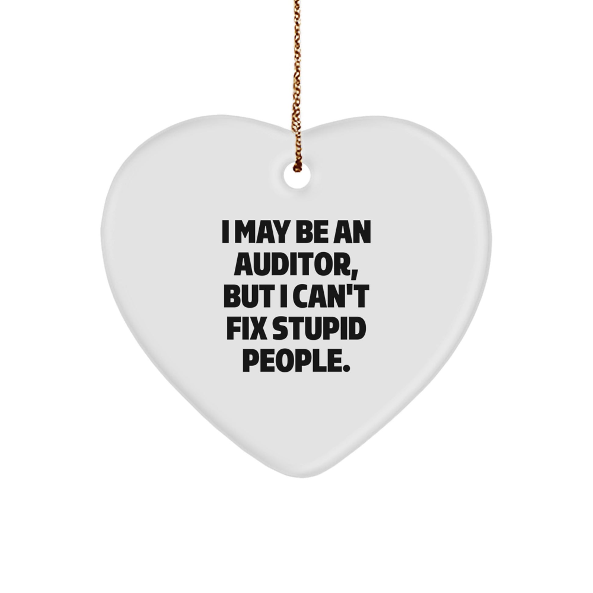 Funny Auditor Heart Ornament Gifts from Friends and Family for Christmas Unique Gifts - Image 1