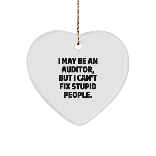 Funny Auditor Heart Ornament Gifts from Friends and Family for Christmas Unique Gifts - Image 1