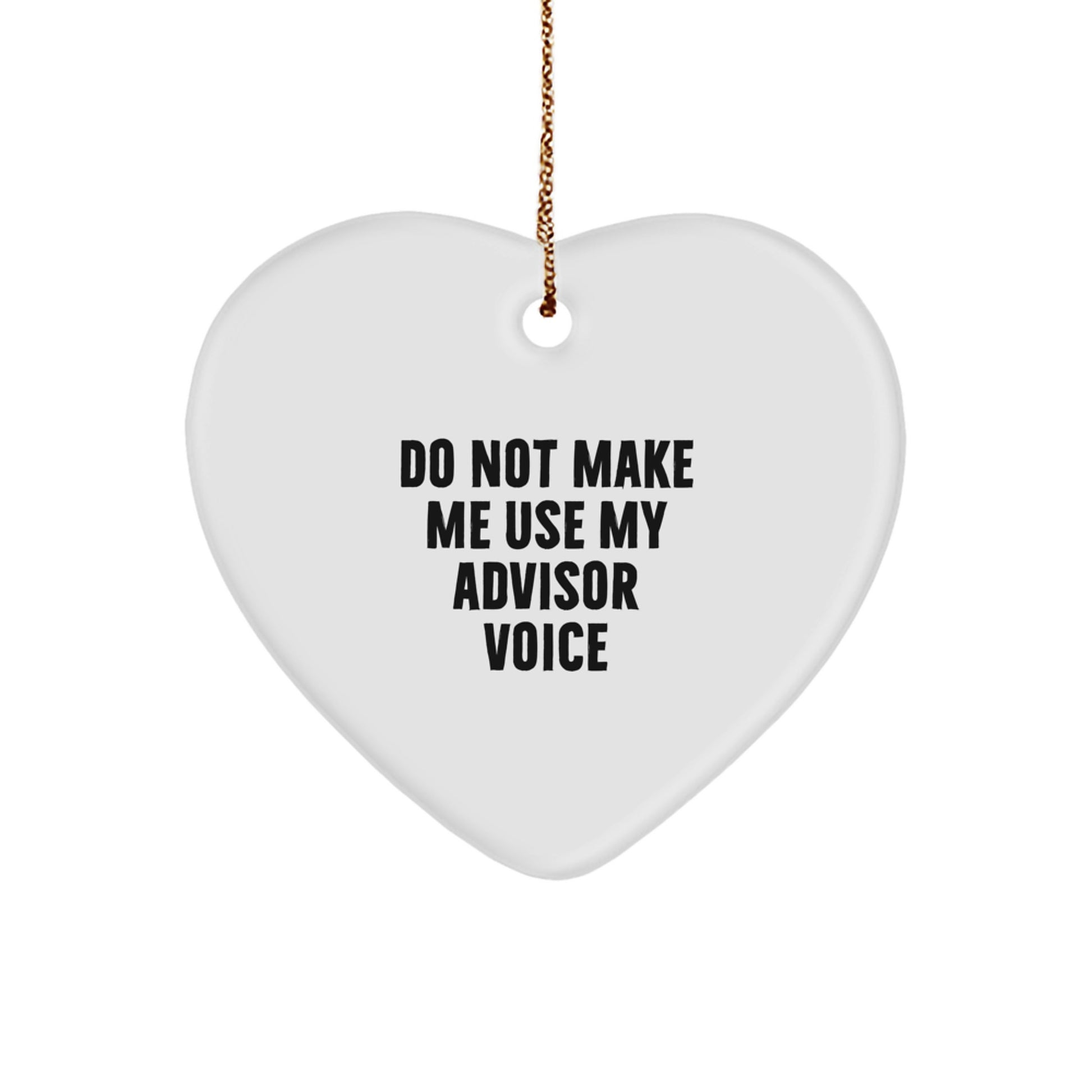 Funny Advisor Gifts from Friends for Advisor Heart Ornament, Christmas Unique Presents - Image 1