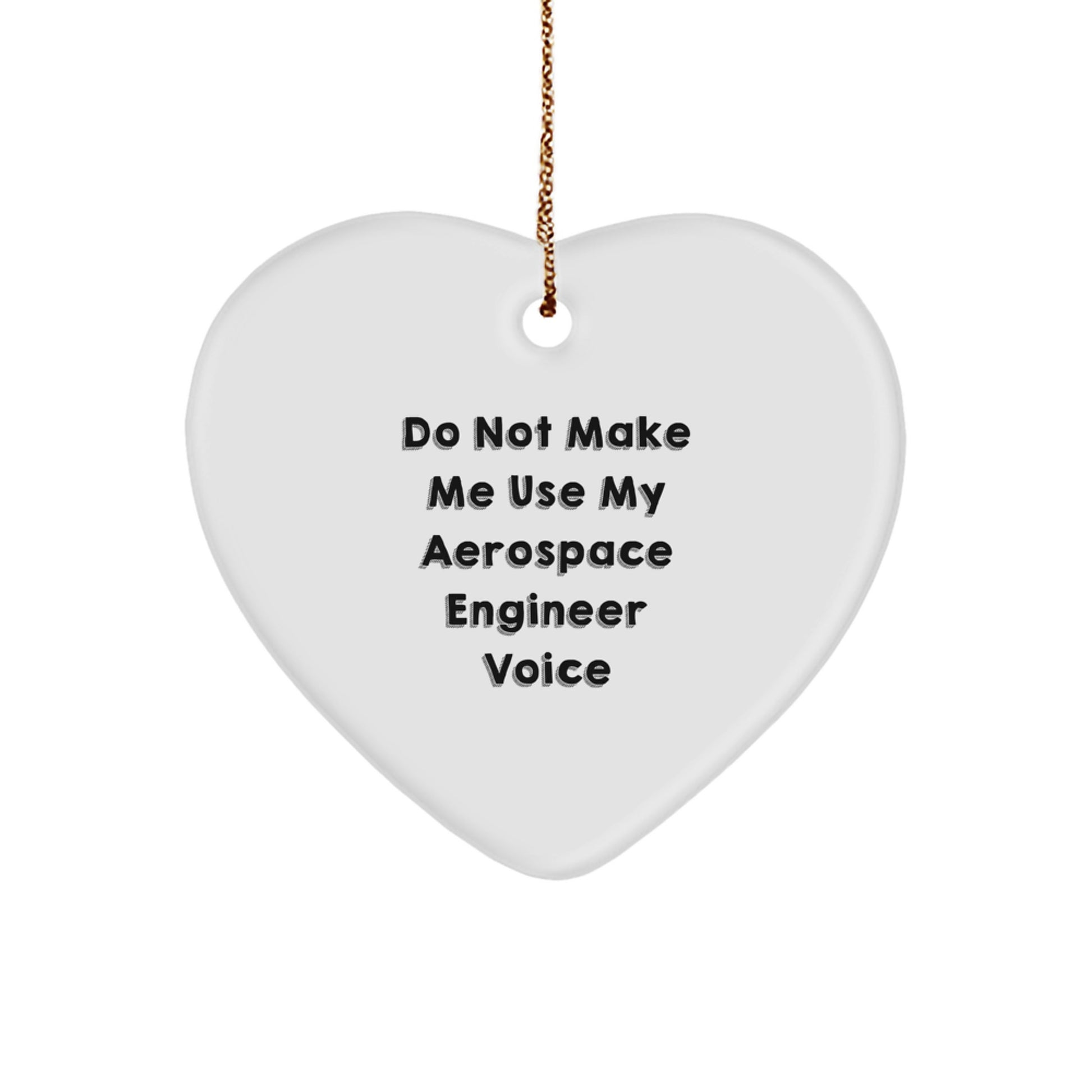 Funny Aerospace Engineer Heart Ornament Gifts from Friends for Christmas Unique - Image 1