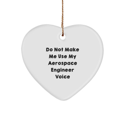 Funny Aerospace Engineer Heart Ornament Gifts from Friends for Christmas Unique - Image 1