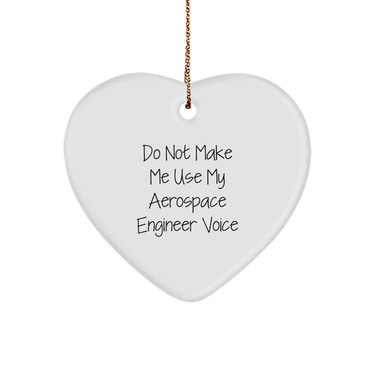 Funny Aerospace Engineer Heart Ornament Gifts from Friends and Family, Perfect for Christmas Unique Presents - Image 1