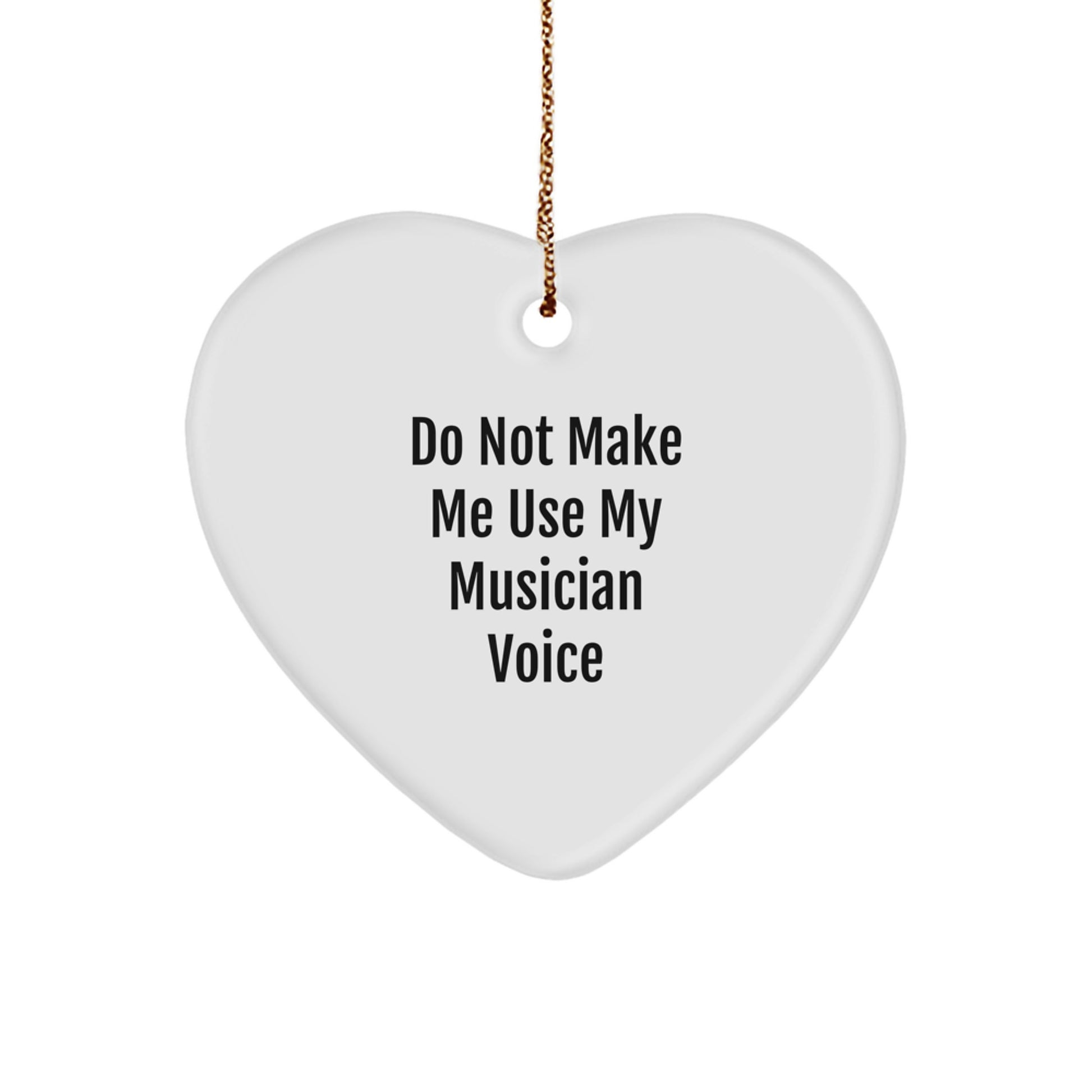 Funny Musician Heart Ornament Gifts from Friends, Heartfelt Inspirational Message, Christmas Unique Gifts for Musician, Men, Women - Image 1