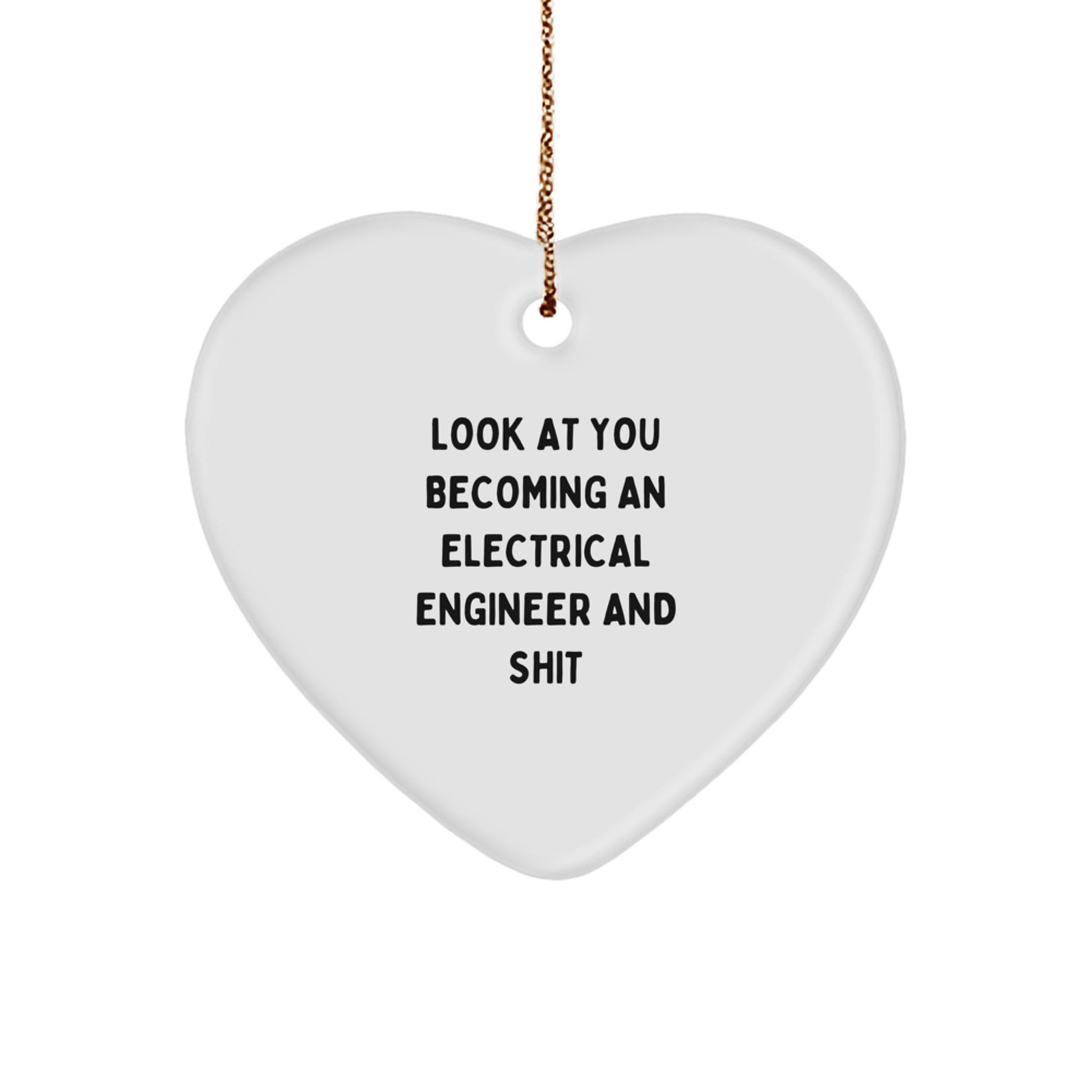 Gifts from Friends to Electrical Engineers - Funny Heart Ornament for Christmas Unique Gifts - Image 1