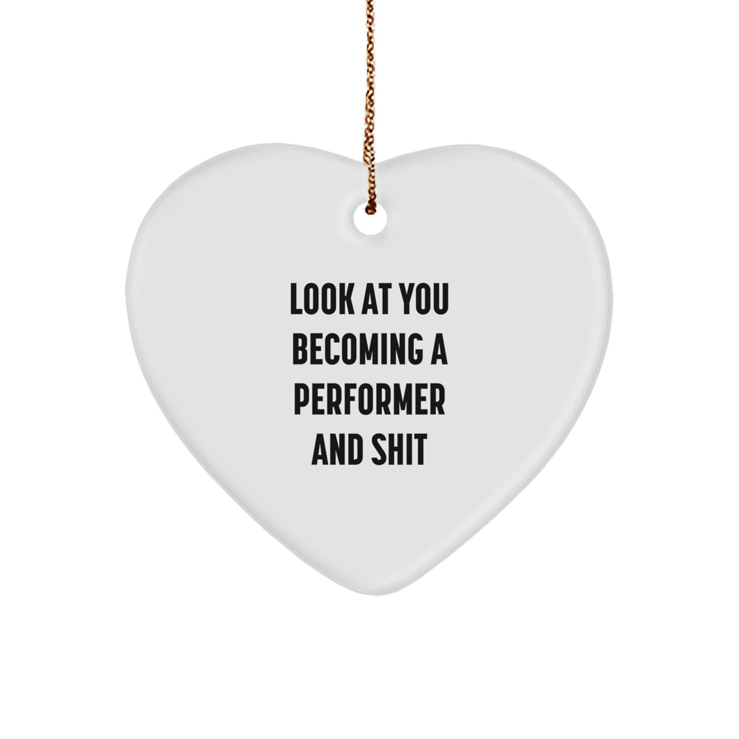 Funny Performer Heart Ornament Gifts from Friends for Men Women Coworkers - Christmas Unique Gifts - Image 1