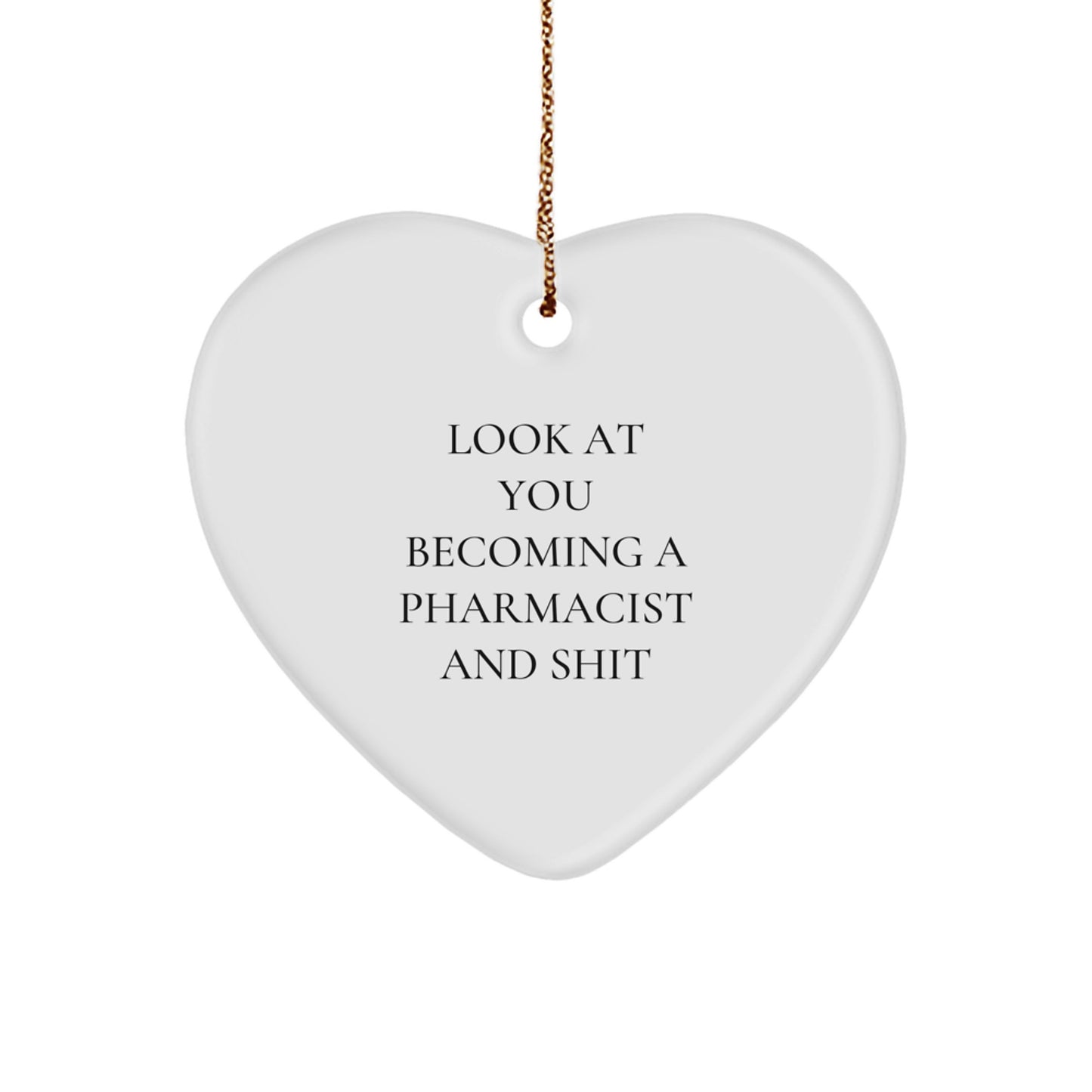 Funny Pharmacist Christmas Heart Ornament Gifts from Friends to Pharmacist - Image 1