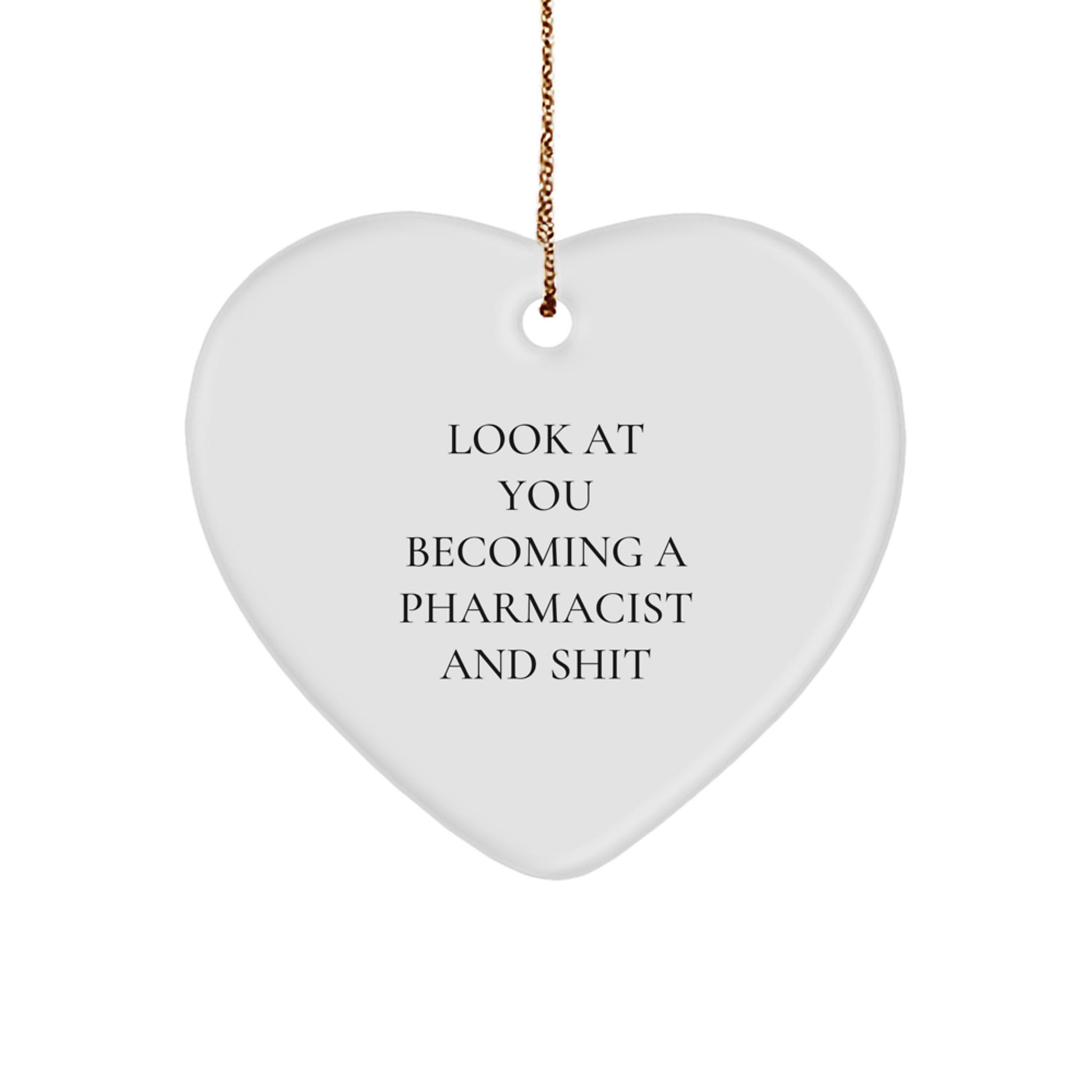 Funny Pharmacist Christmas Heart Ornament Gifts from Friends to Pharmacist - Image 1