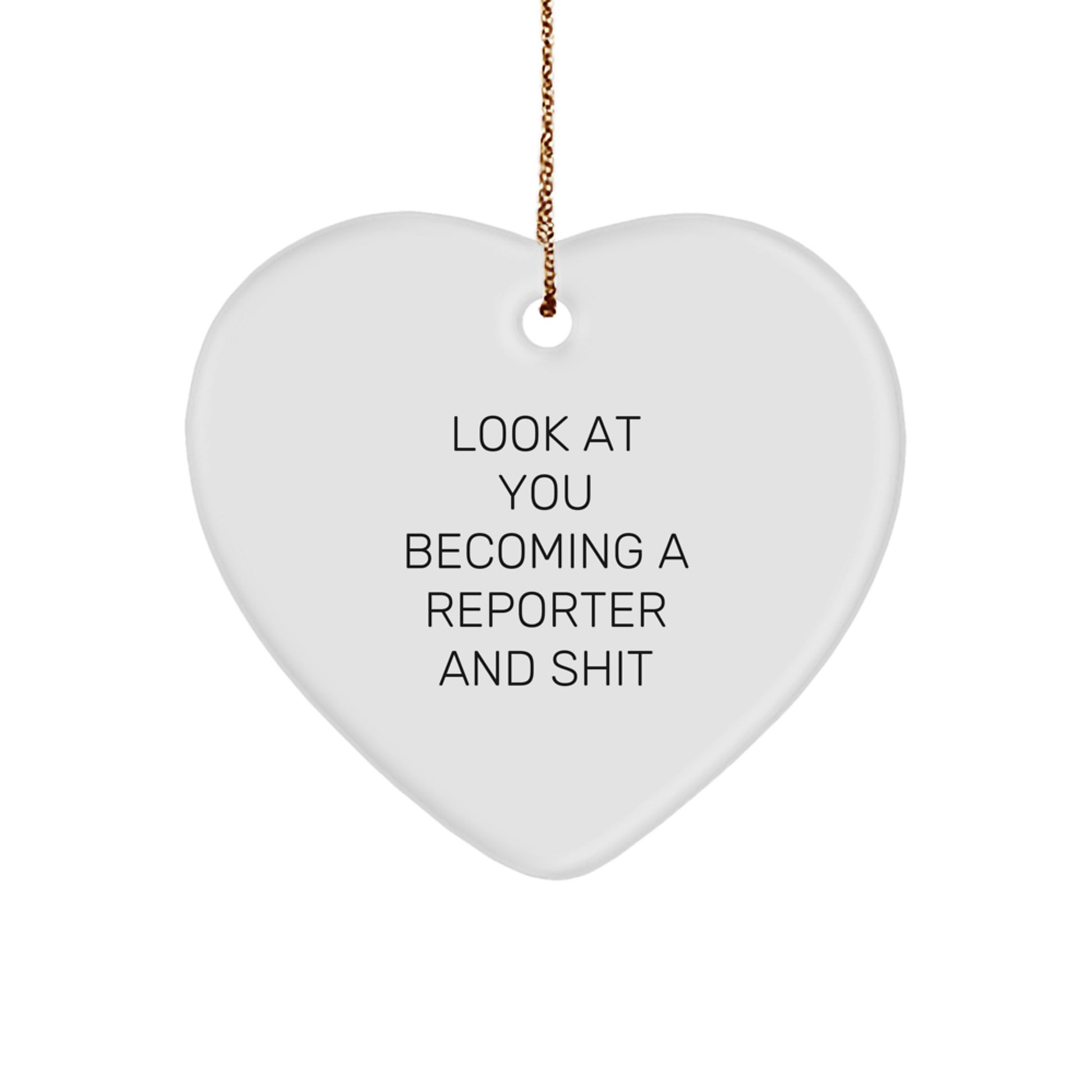 Funny Reporter Heart Ornament Gifts from Friends for Men, Perfect Unique Christmas Memorable Presents - Image 1