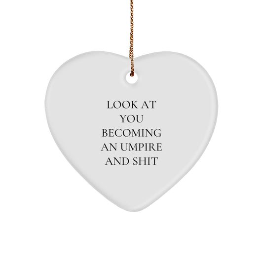 Funny Umpire Heart Ornaments Gifts from Men to Friends and Family for Umpire Enthusiasts - Image 1