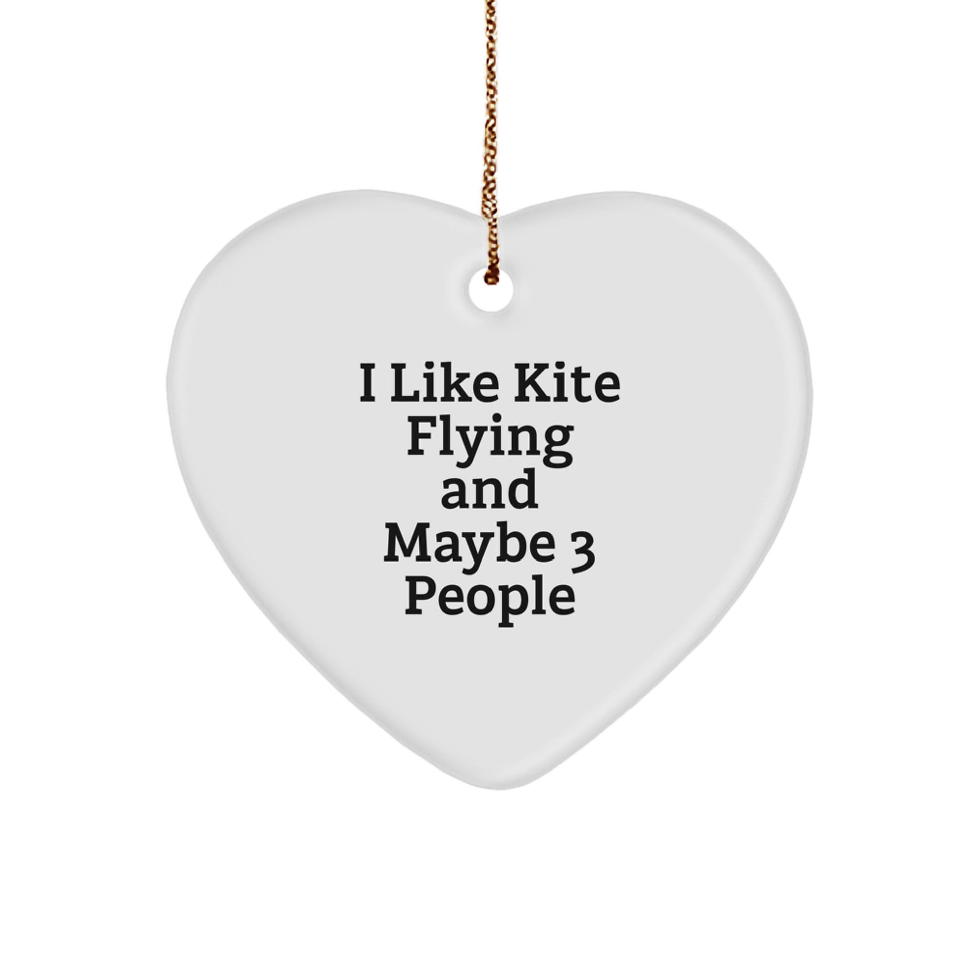 Kite Flying Heart Ornament Funny Gift for Kite Enthusiasts from Friends and Family, Great Christmas Unique Gift Ideas - Image 1
