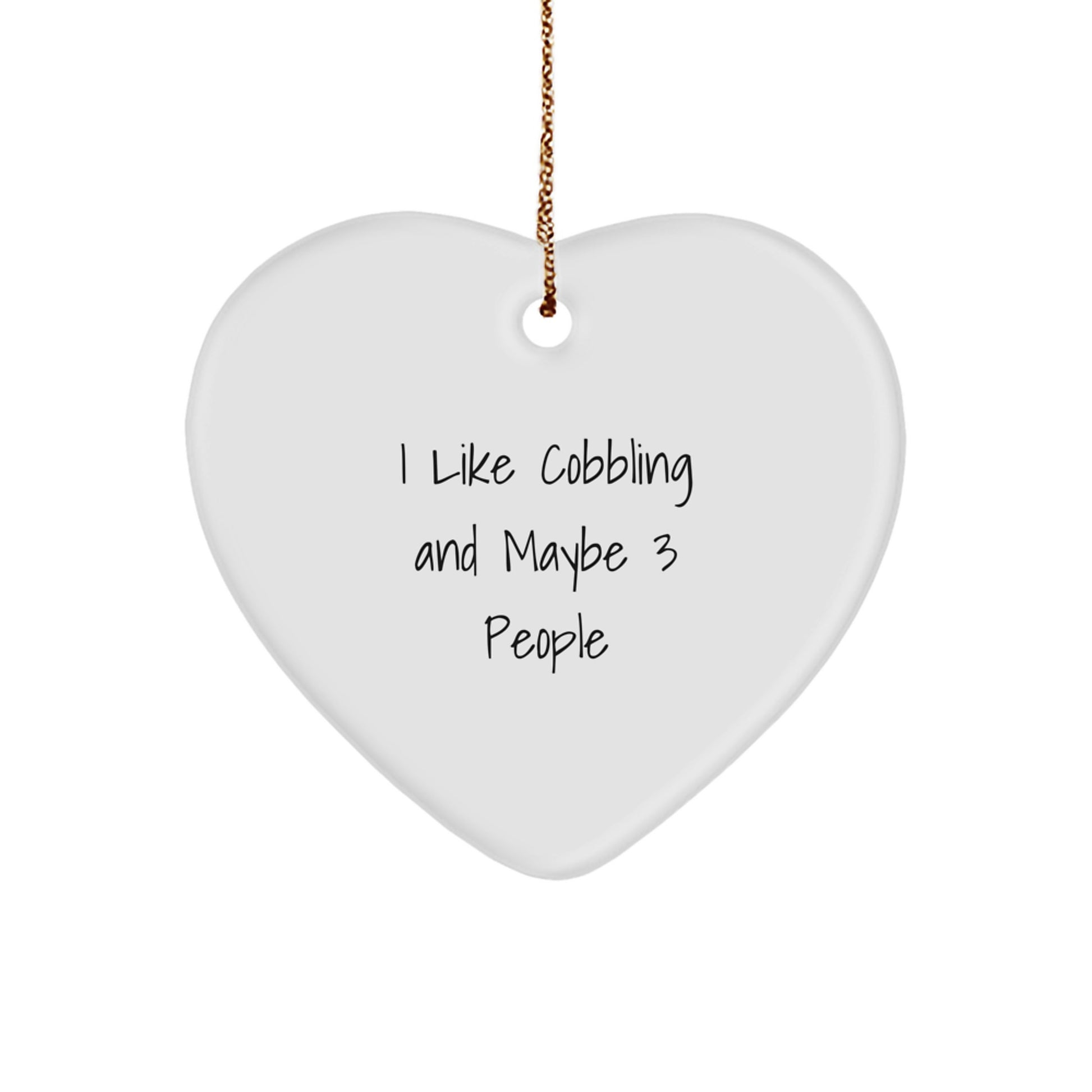 Funny Cobbling Heart Ornament Gifts from Friends, Unique Heart Shaped Decor for Family Christmas Unique Gifts - Image 1