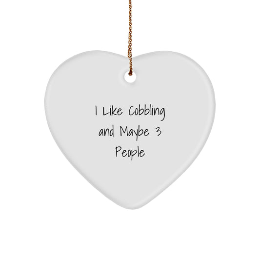 Funny Cobbling Heart Ornament Gifts from Friends, Unique Heart Shaped Decor for Family Christmas Unique Gifts - Image 1