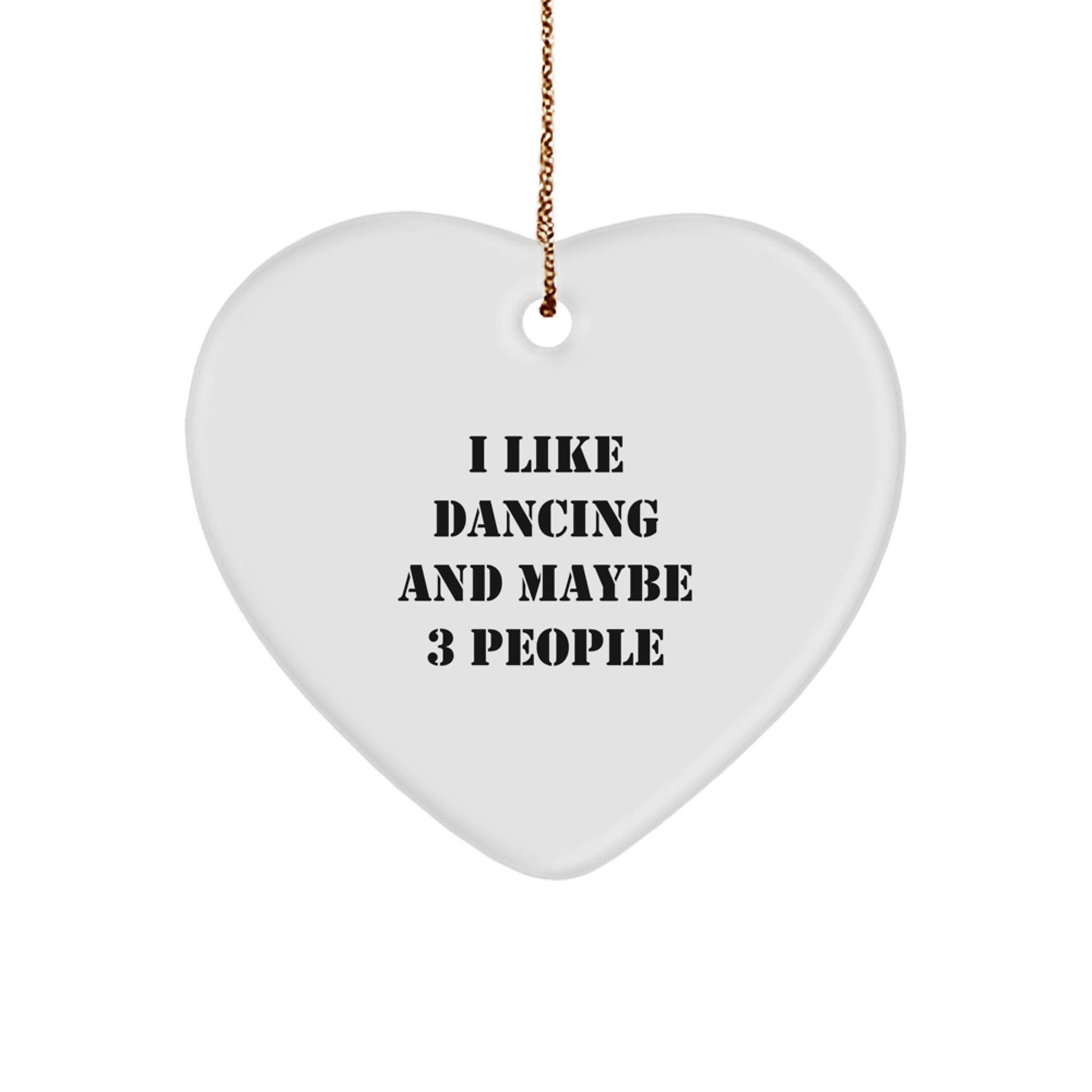 Funny Dancing Heart Ornament, Gifts from Family for Dancing Friends, Christmas Unique Decoration - Image 1