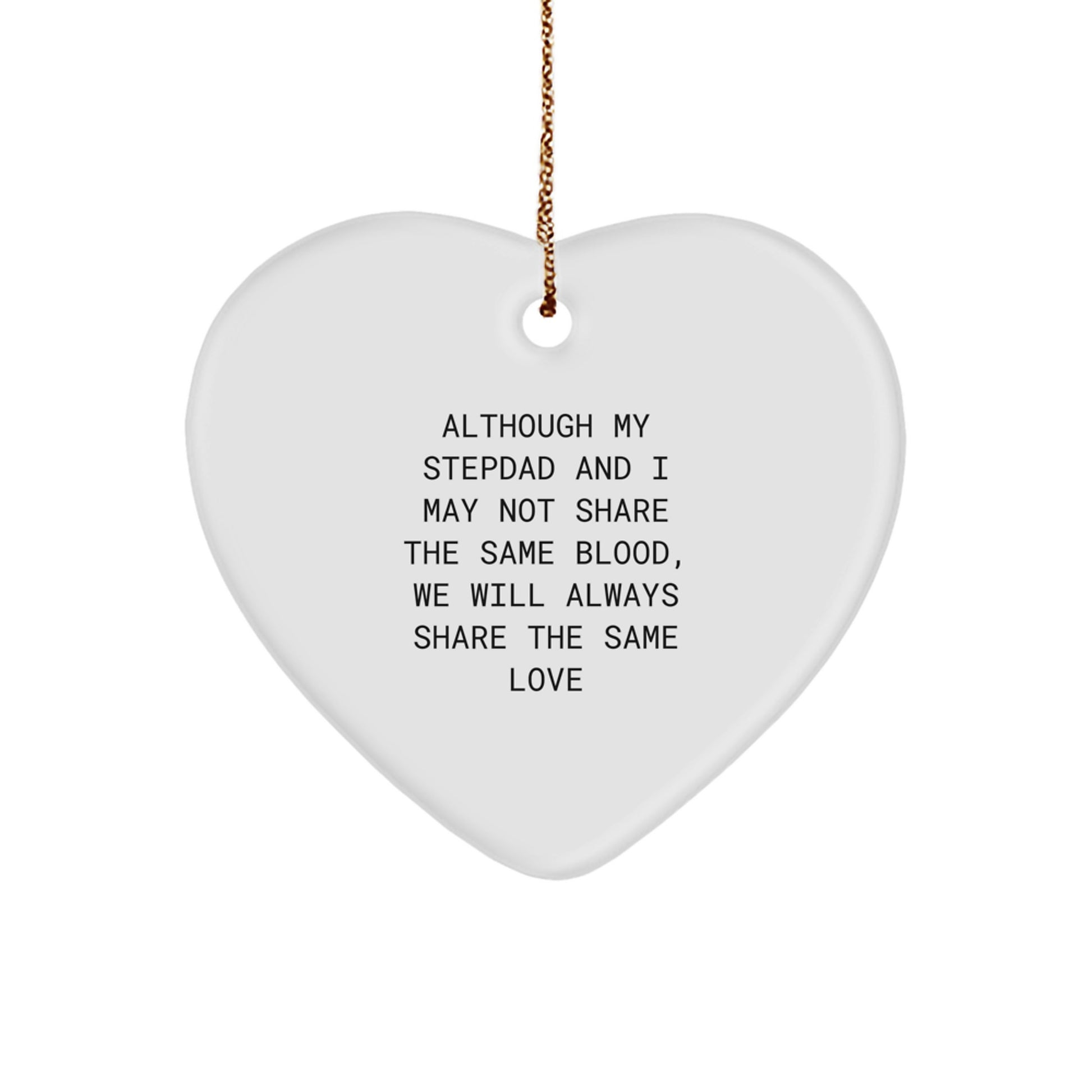 Funny Stepdad Heart Ornament Gifts from Family or Friends for Christmas Love - Image 1