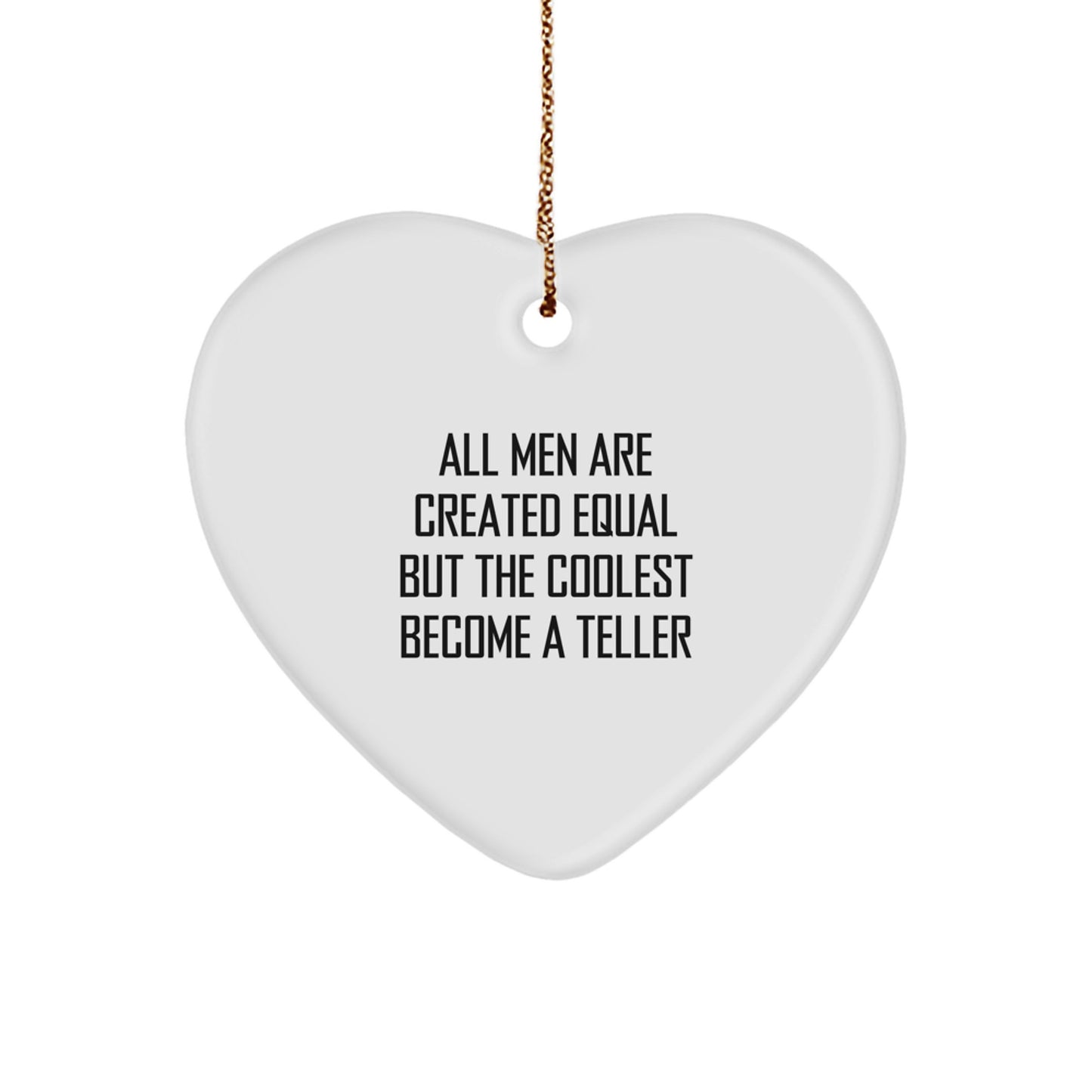 Funny Teller Heart Ornament Gifts from Men for Christmas Unique - Image 1