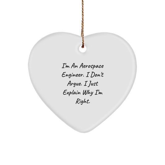 Funny Gift for Aerospace Engineer Men Friends Funny Heart Ornament Christmas Unique Gifts from Family - Image 1