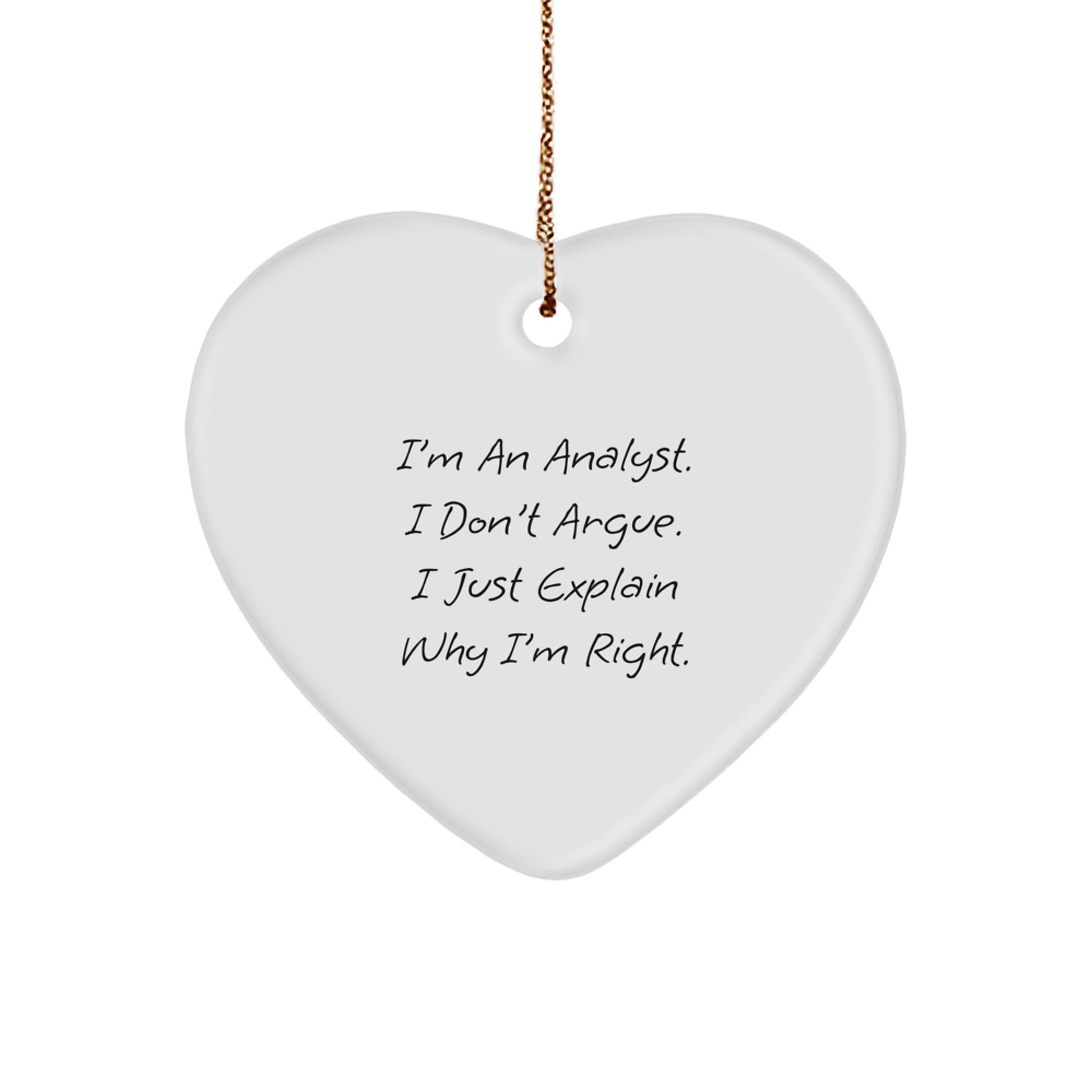 Funny Analyst Heart Ornament Gifts from Friends for Christmas Unique Presents - Image 1