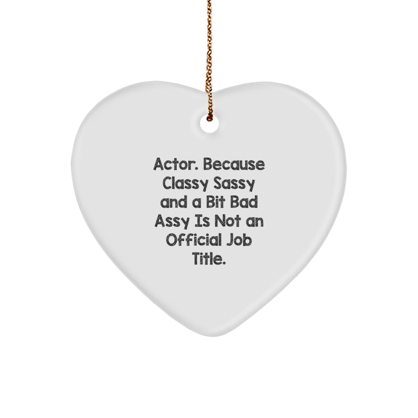 Funny Actor Heart Ornament Gifts from Friends for Christmas Actor Decor - Image 1