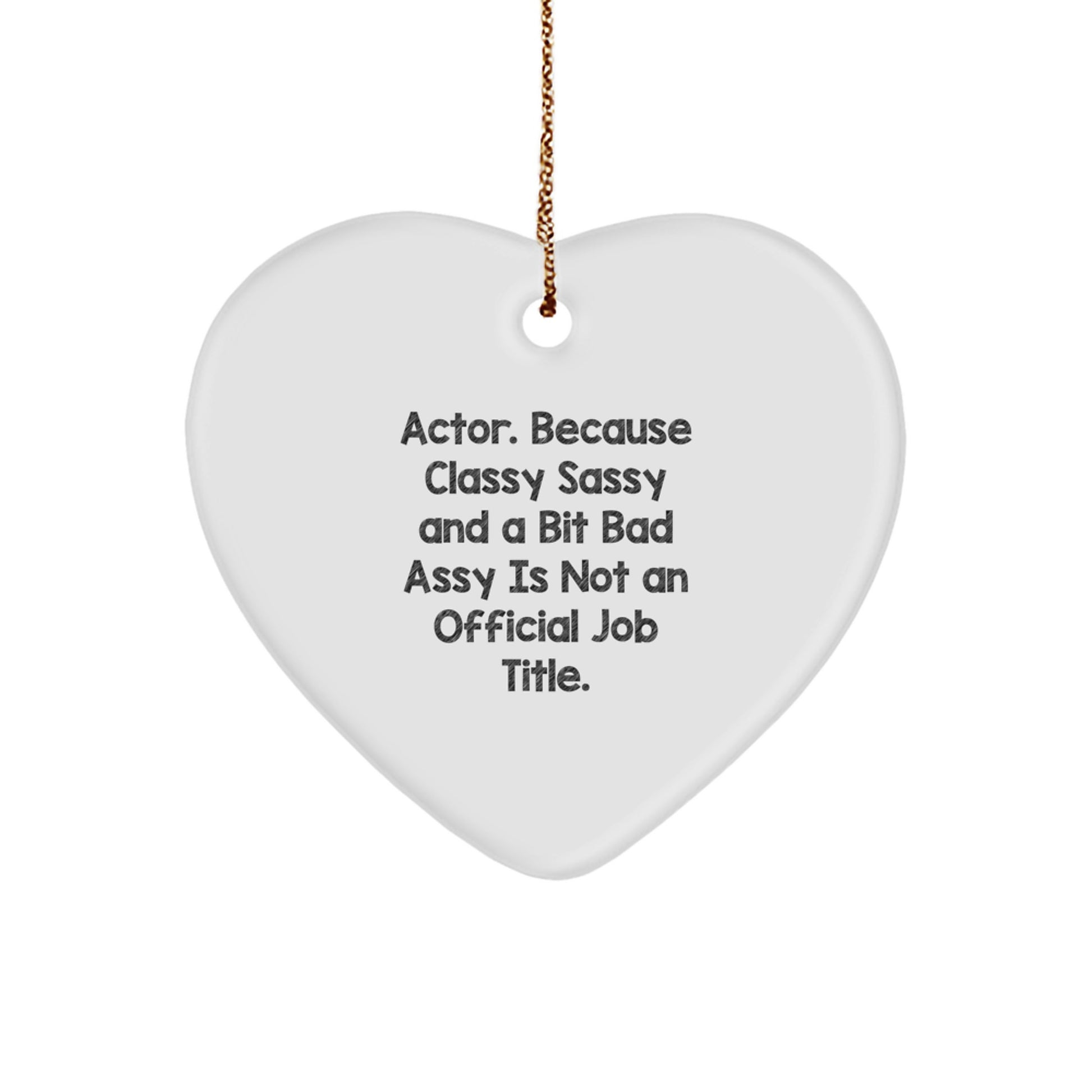 Funny Actor Heart Ornament Gifts from Friends for Christmas Actor Decor - Image 1