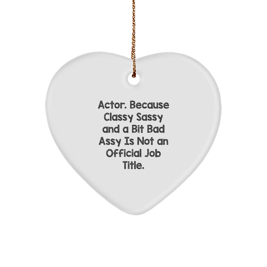 Funny Actor Heart Ornament Gifts from Friends for Christmas Actor Decor - Image 1