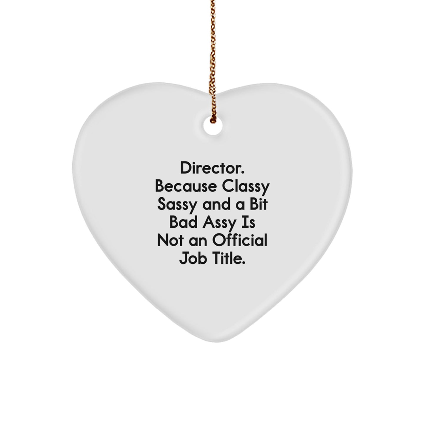 Funny Director Gifts for Christmas Unique Heart Ornaments Gifts from Family Friends Coworkers to Director Men Women - Image 1