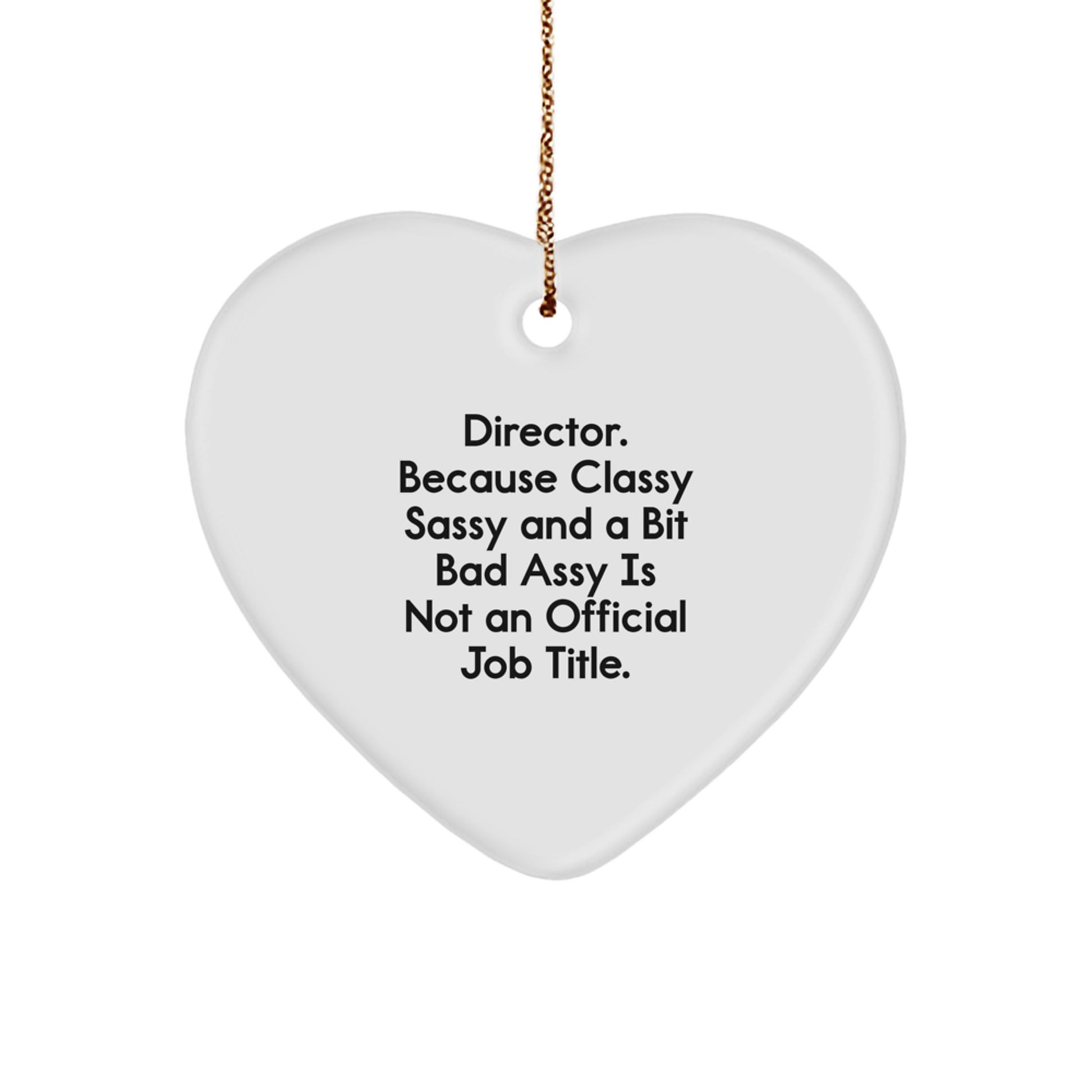 Funny Director Gifts for Christmas Unique Heart Ornaments Gifts from Family Friends Coworkers to Director Men Women - Image 1