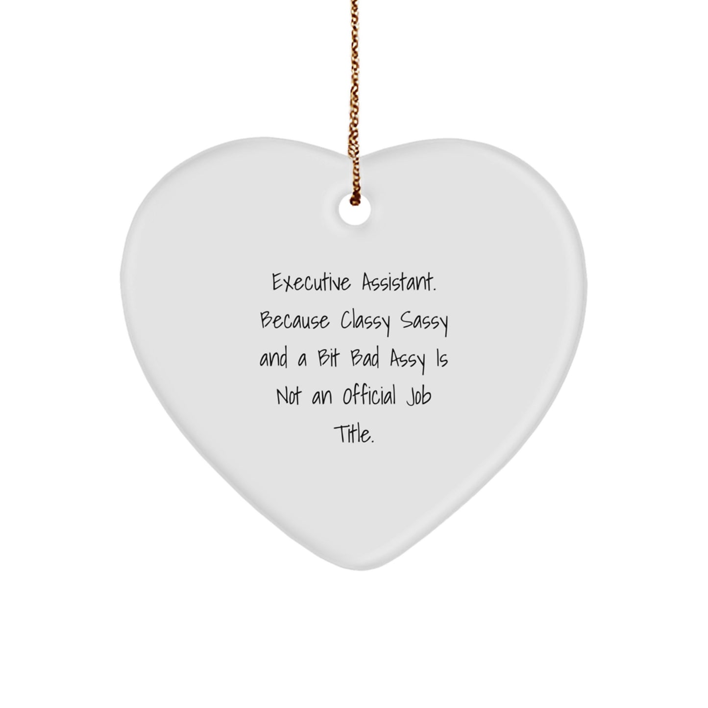Funny Executive Assistant Gifts for Christmas Unique Heart Ornament from Friends to Coworkers - Image 1