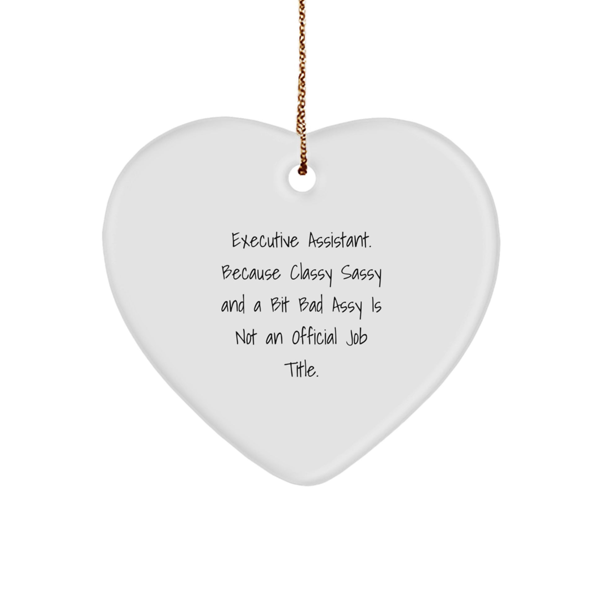 Funny Executive Assistant Gifts for Christmas Unique Heart Ornament from Friends to Coworkers - Image 1