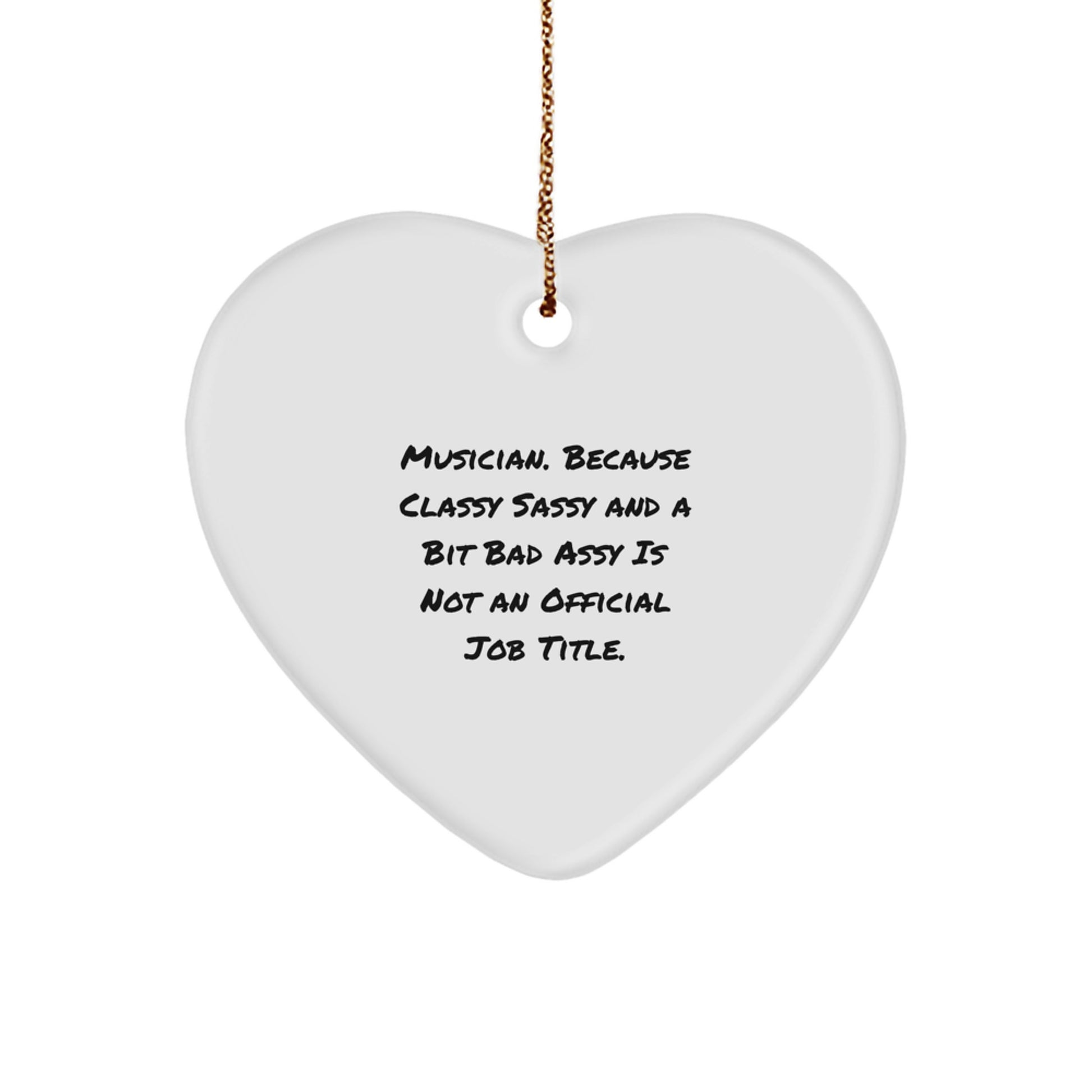 Funny Musician Gifts from Friends, Heart Ornament for Music Lovers, Unique Christmas Memorable Presents for Women, Men, Family, Coworkers - Image 1