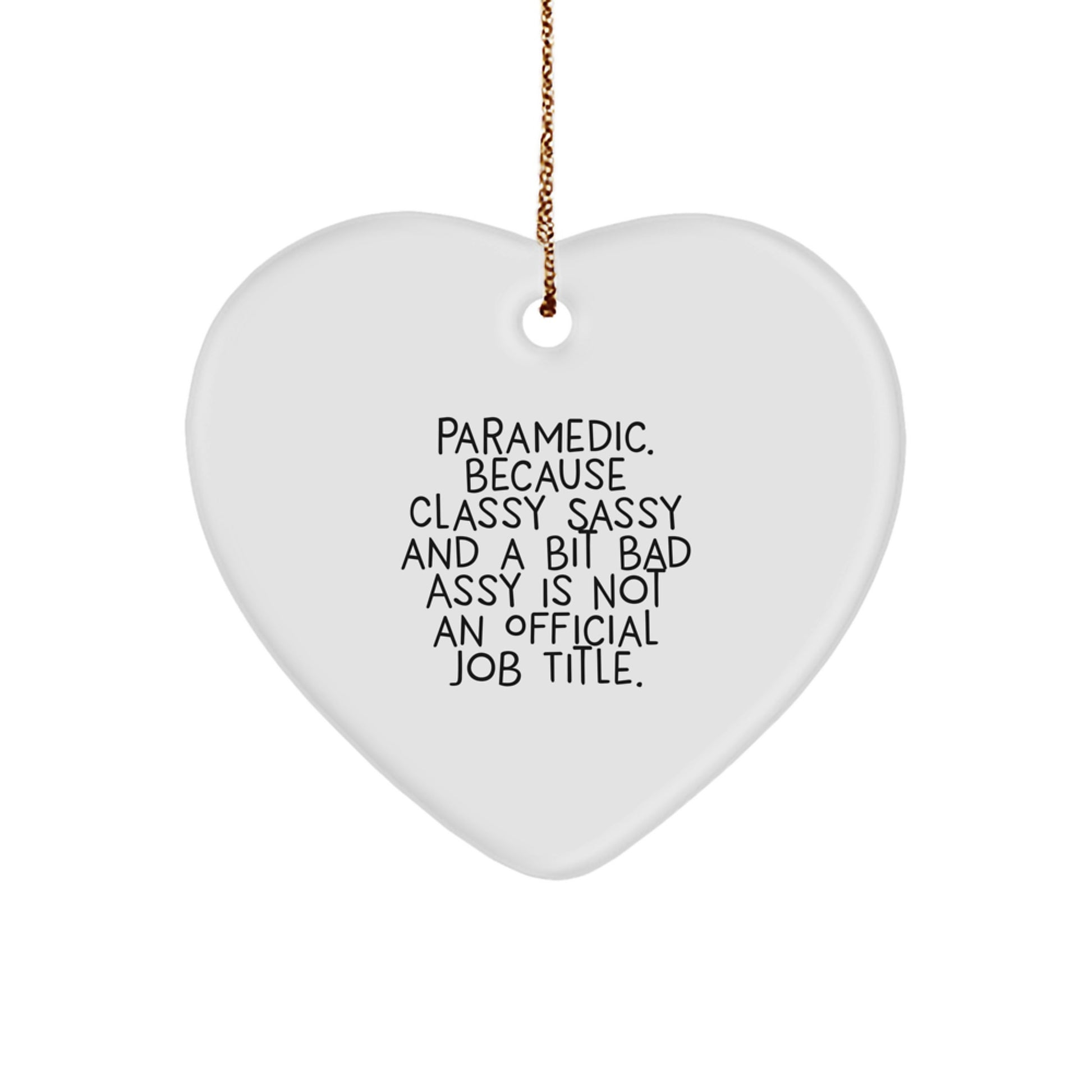 Rescue Worker Heart Ornament, Funny Quote Gifts for Men from Friends, Christmas Unique Gifts for Rescue Worker - Image 1