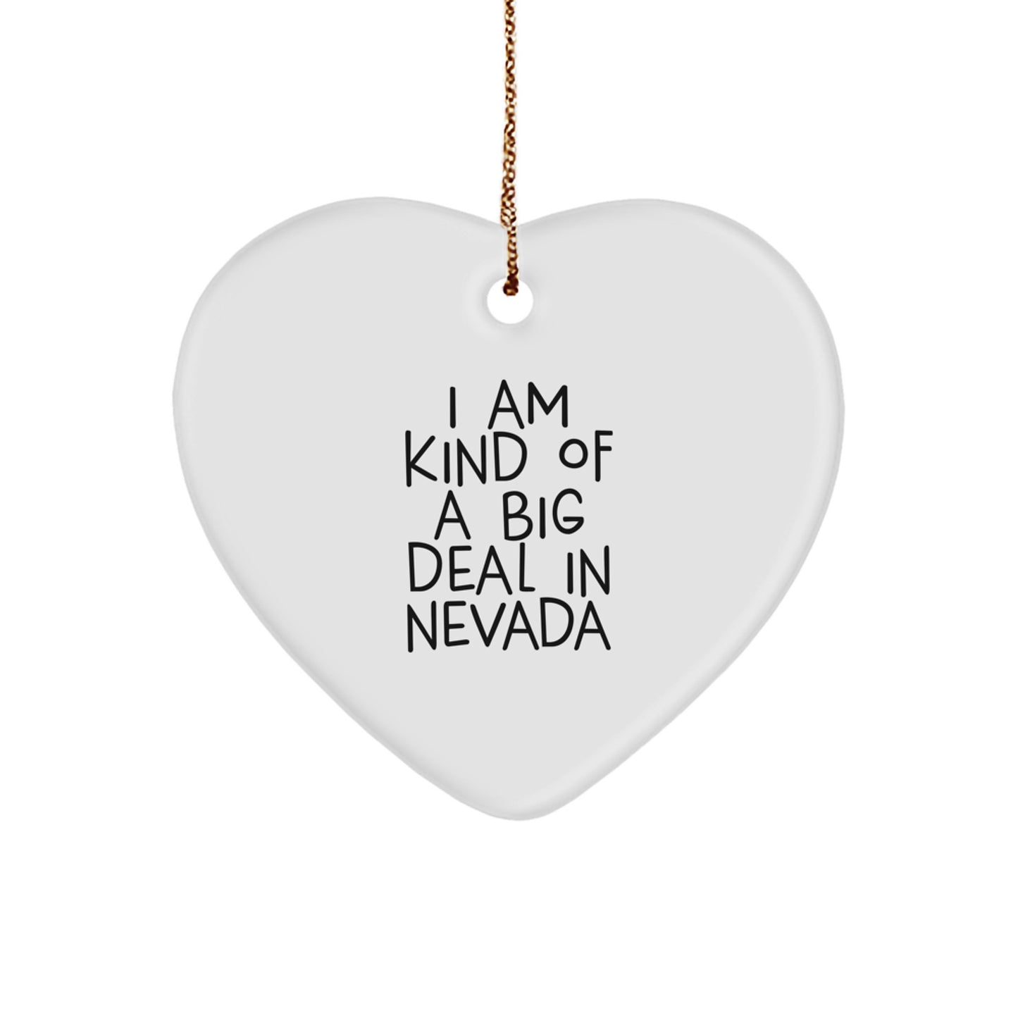 Funny Heart Ornaments from Nevada with I'm Kind Of A Prime Selection Quote, Handmade Unique Christmas Unique Gifts for Friends Family Coworkers, White Heart Shaped Decoration - Image 1