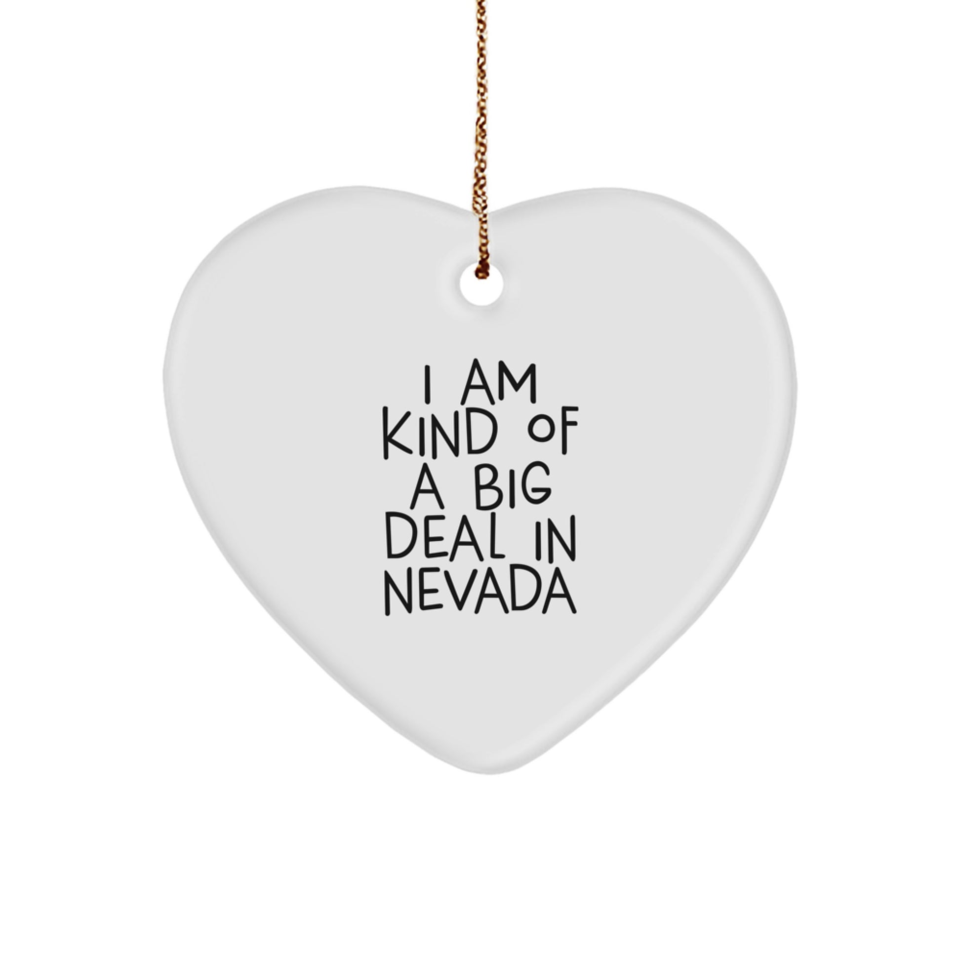 Funny Heart Ornaments from Nevada with I'm Kind Of A Prime Selection Quote, Handmade Unique Christmas Unique Gifts for Friends Family Coworkers, White Heart Shaped Decoration - Image 1