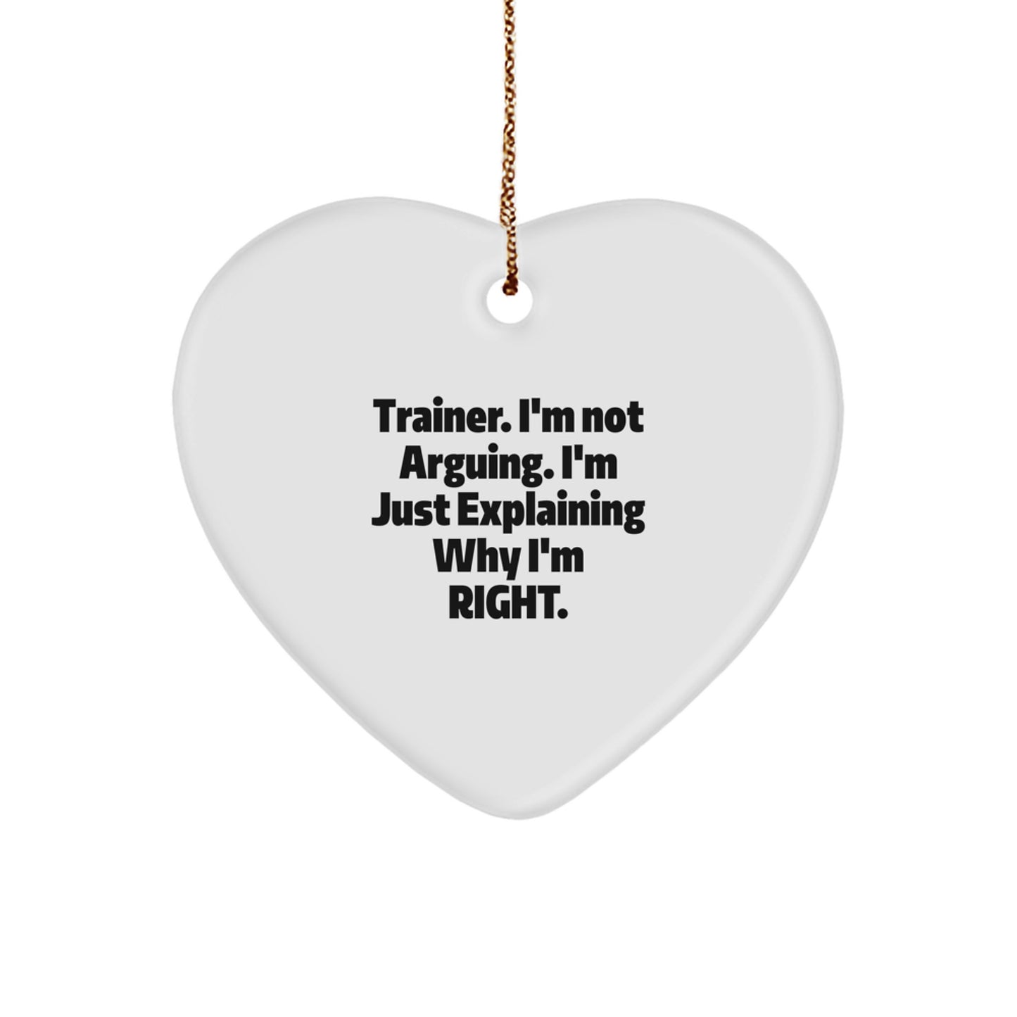 Funny Trainer Heart Ornament Gifts from Friends for Trainer Christmas Unique Gifts - Image 1